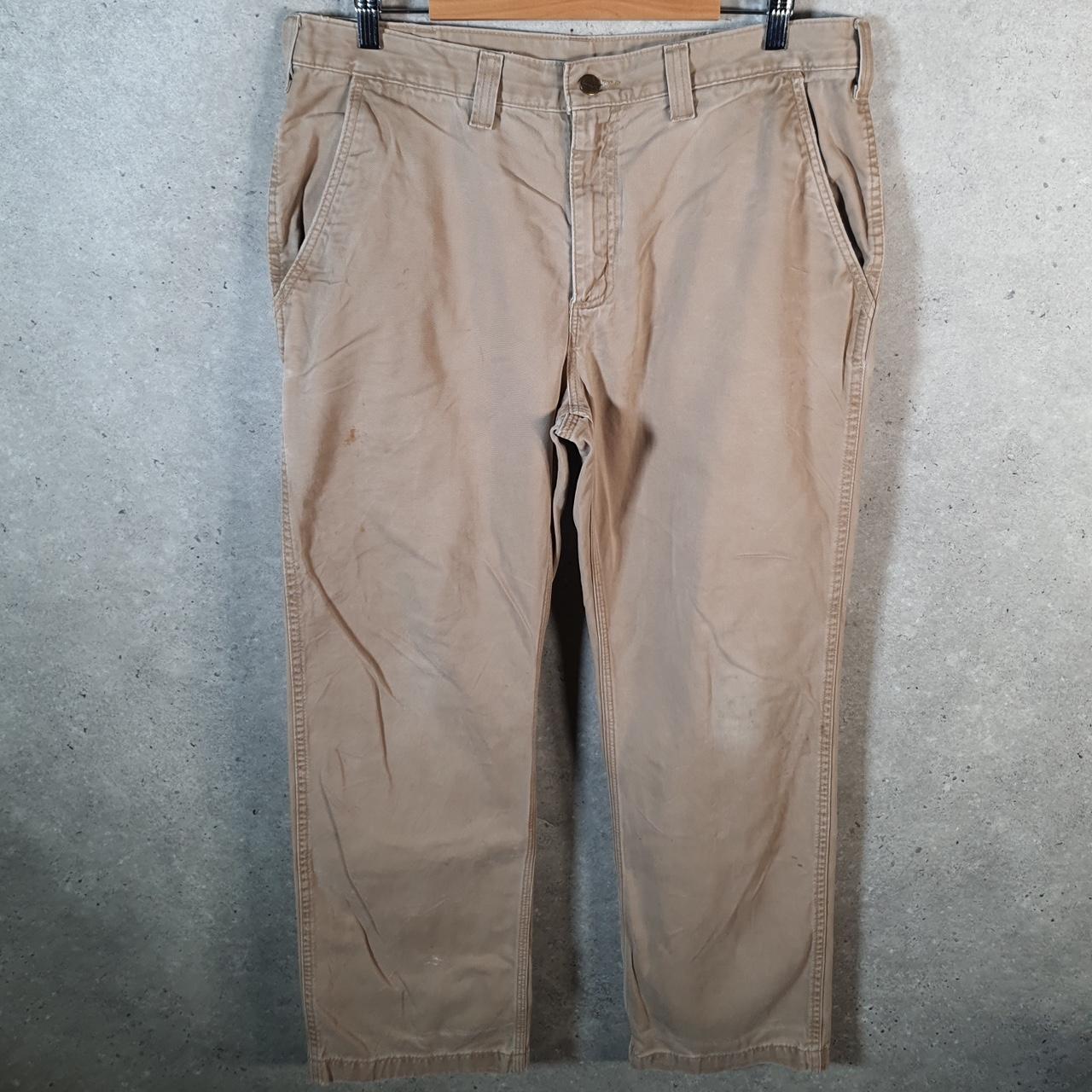 Vintage Carhartt Carpenter Trousers Mens W36 L30 Brown Relaxed Fit Workwear