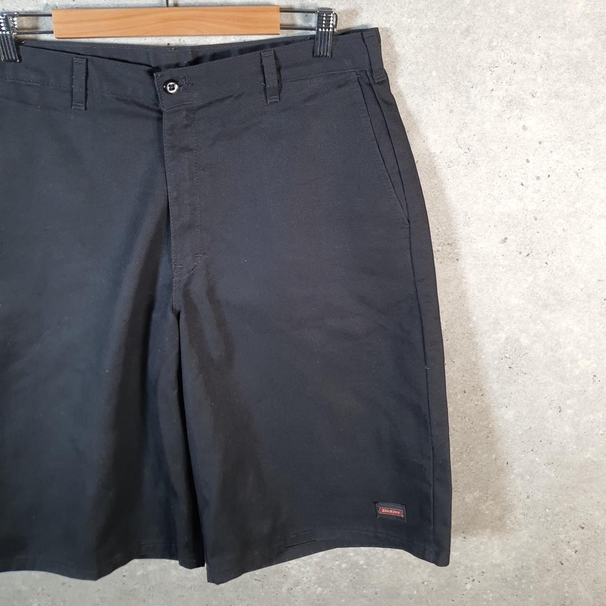 Vintage Dickies Baggy Chino Shorts Jorts Cargo Mens W36 Black Regular Fit