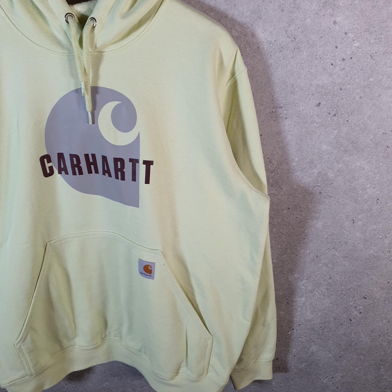 Vintage Carhartt Hoodie Men’s Large Green Pullover Blank USA Loose Fit