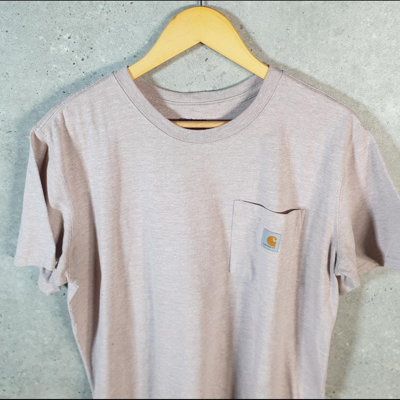 Vintage Carhartt Pocket T Shirt Womens Large Pink Workwear Chore Utility Loose Fit C9339