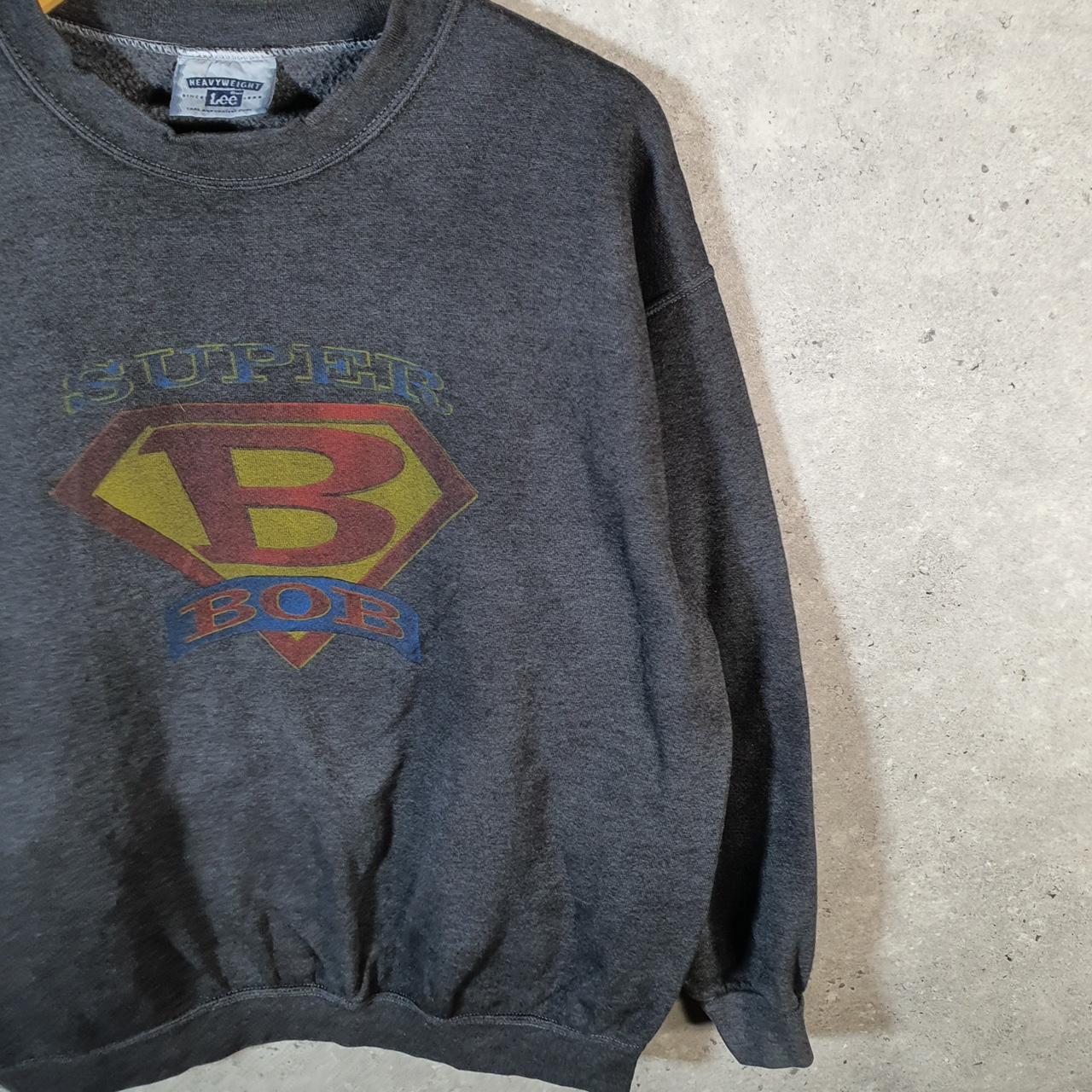 Vintage Lee Heavyweight Sweatshirt Men’s Large Grey USA Super Bob Embroidered