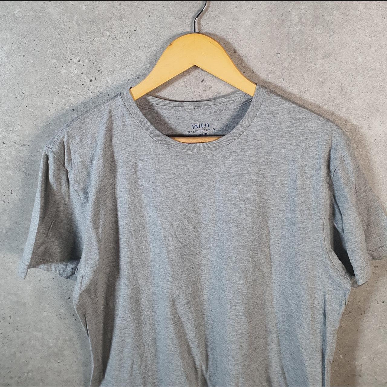 Vintage Ralph Lauren Polo T Shirt Men’s Medium Grey Embroidered Pony Classic Fit C9117