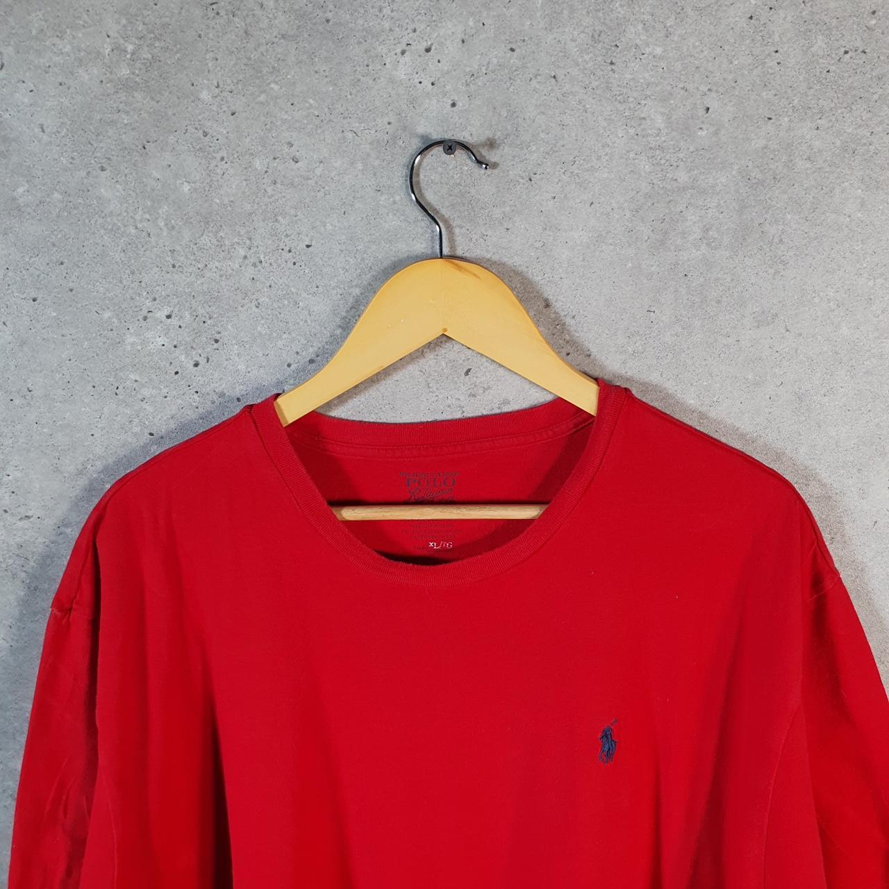 Vintage Ralph Lauren Polo Sport T Shirt Men’s XL Red  Classic Fit Embroidered Pony C8720