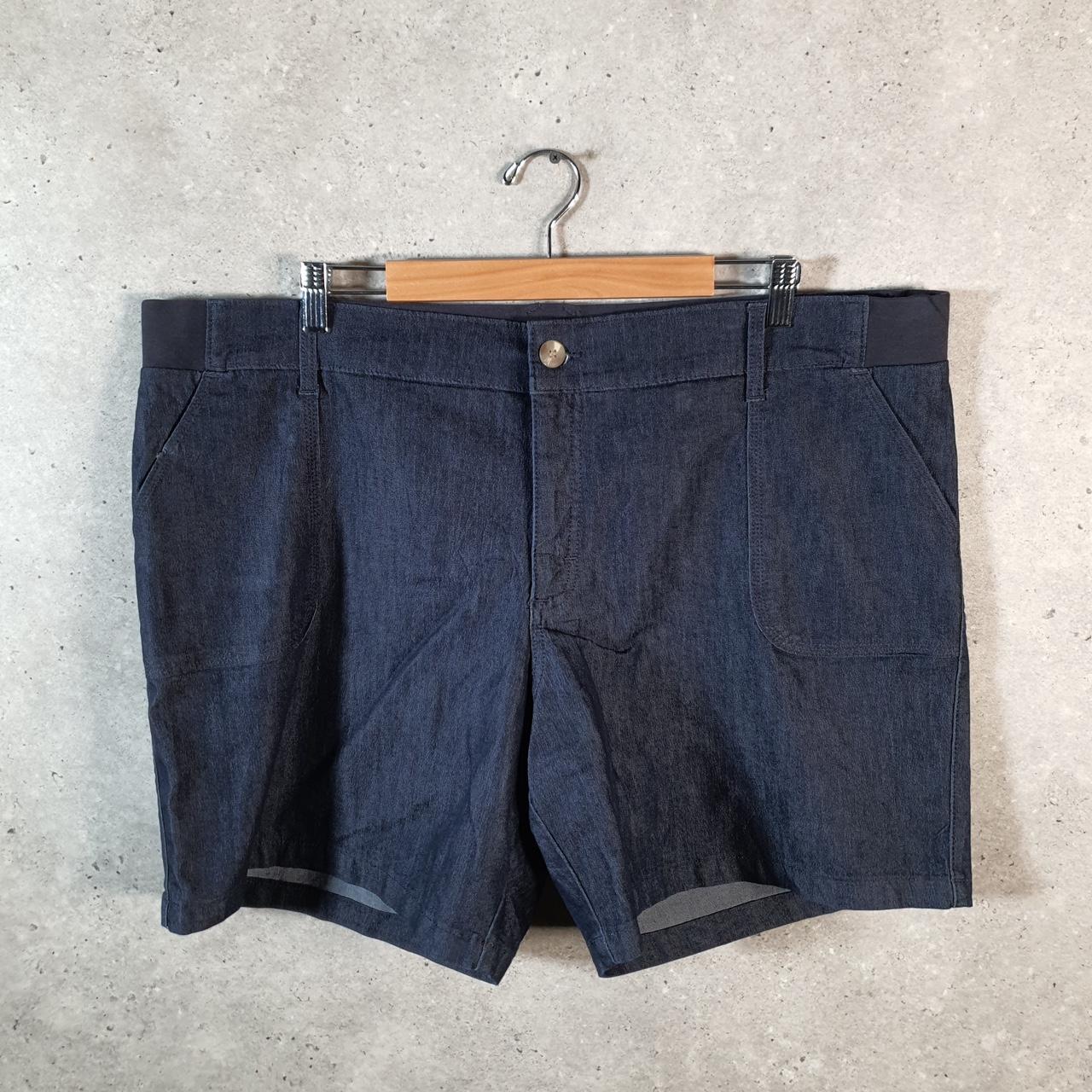 Vintage Lee Mid Rise Baggy Shorts Jorts Cargo Womens W44 Blue Relaxed Denim A4539