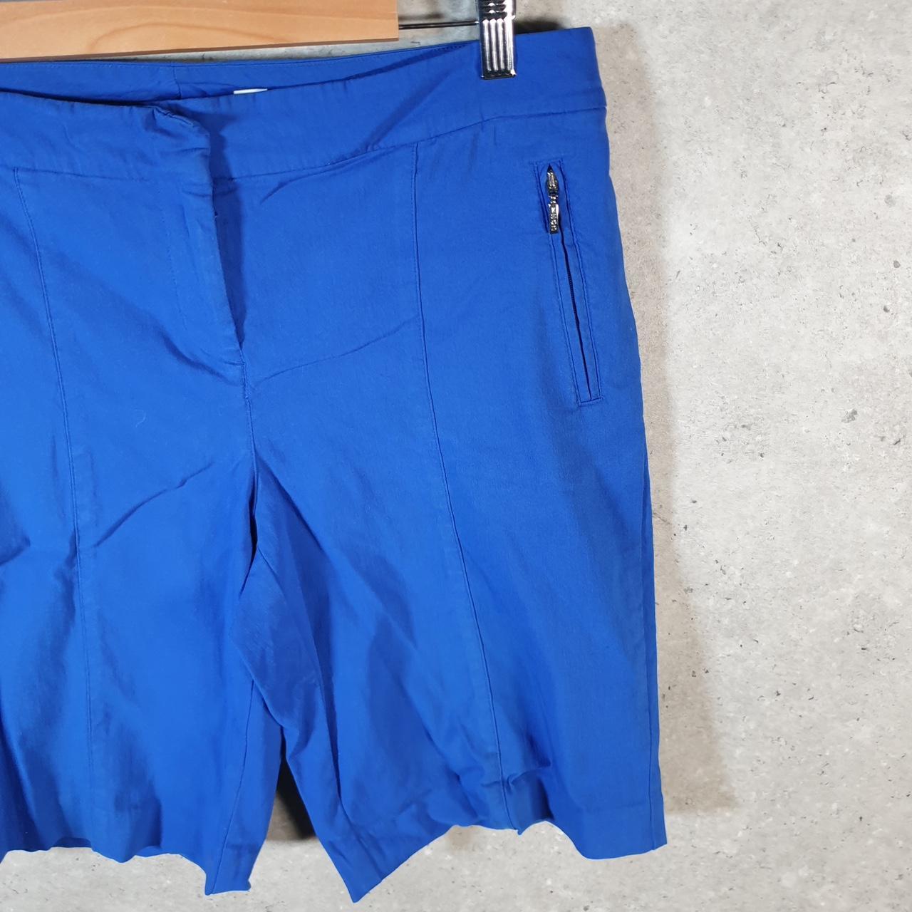 Vintage Izod Golf Chino Shorts Jorts Cargo Womens UK12 Blue Baggy Cotton