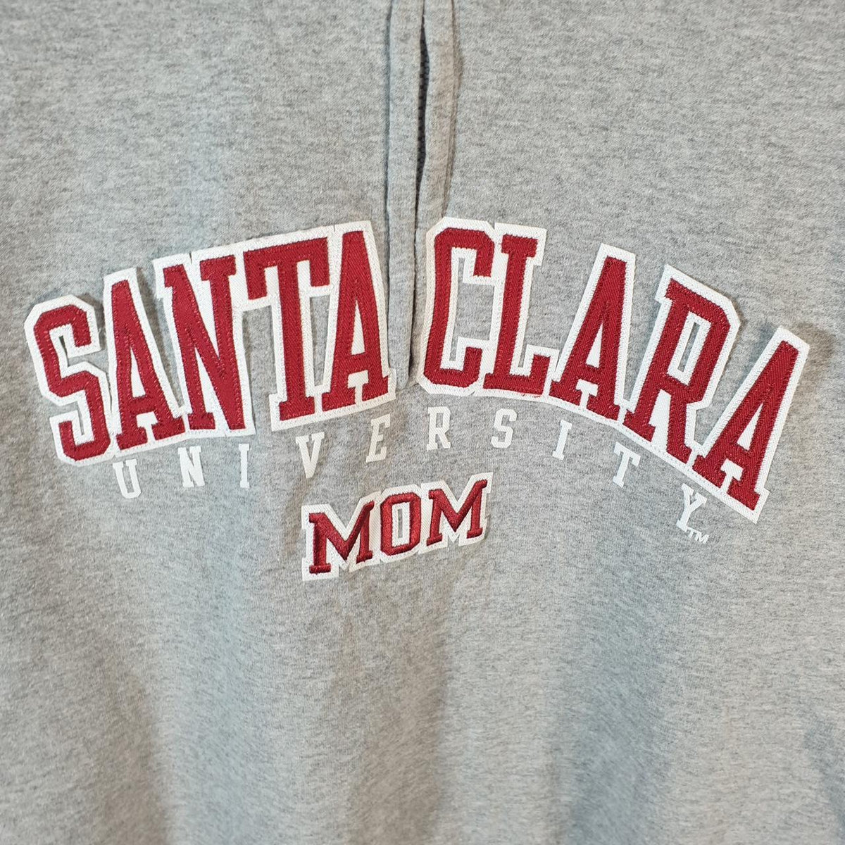 Vintage Champion 1/4 Zip Sweatshirt Men’s Medium Grey USA Pullover Santa Clara Uni Mom