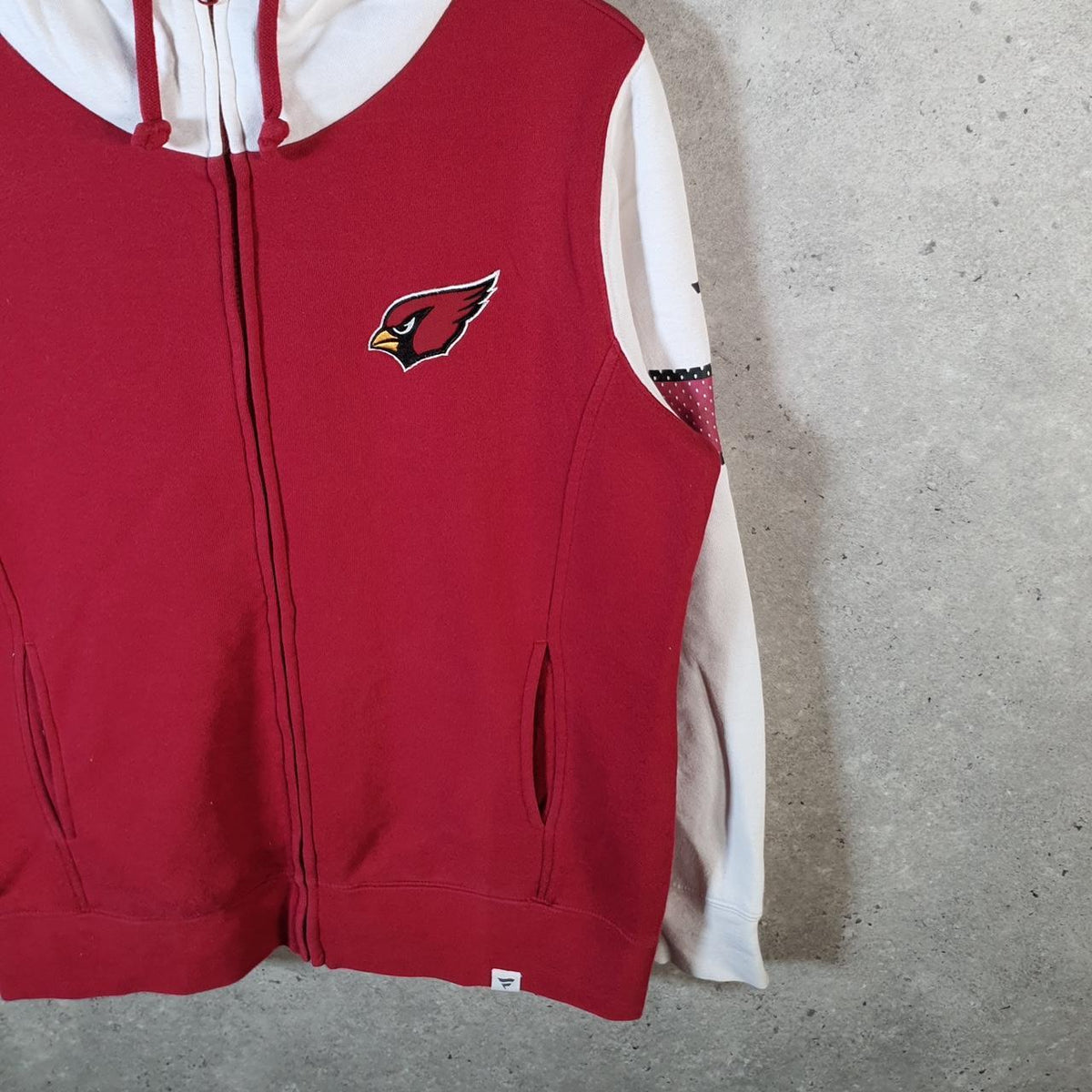 Vintage NFL Arizona Cardinals Hoodie Womens Medium Red Full Zip USA Pro Sport