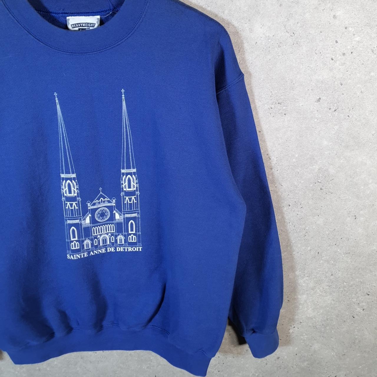 Vintage Lee Heavyweight Sweatshirt Men’s Medium Blue Sainte Anne De Detroit