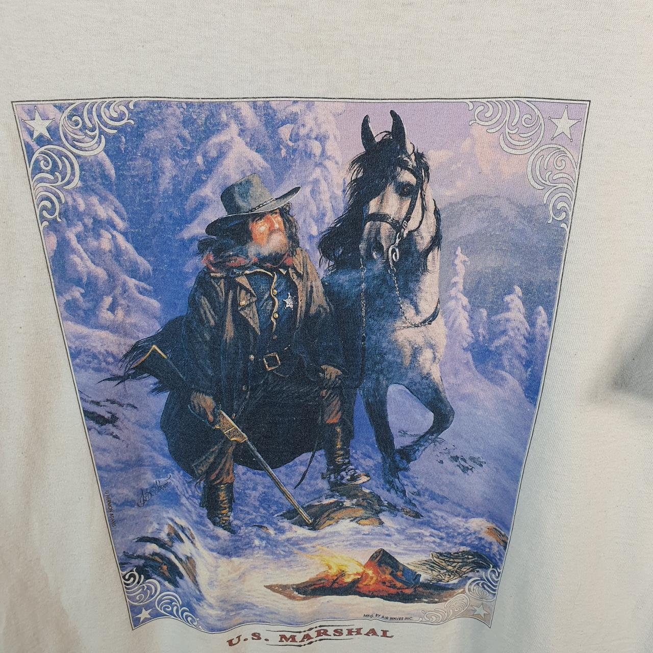 Vintage Softee TeeJays Air Waves US Marshall USA Single Stitch T Shirt Men’s Large Beige