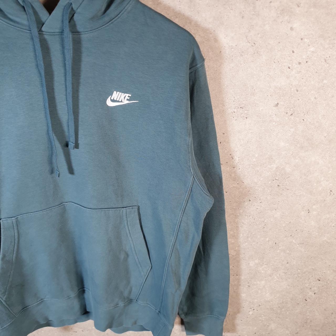 Vintage Nike Club Hoodie Men’s Small Blue Embroidered Y2K Pullover