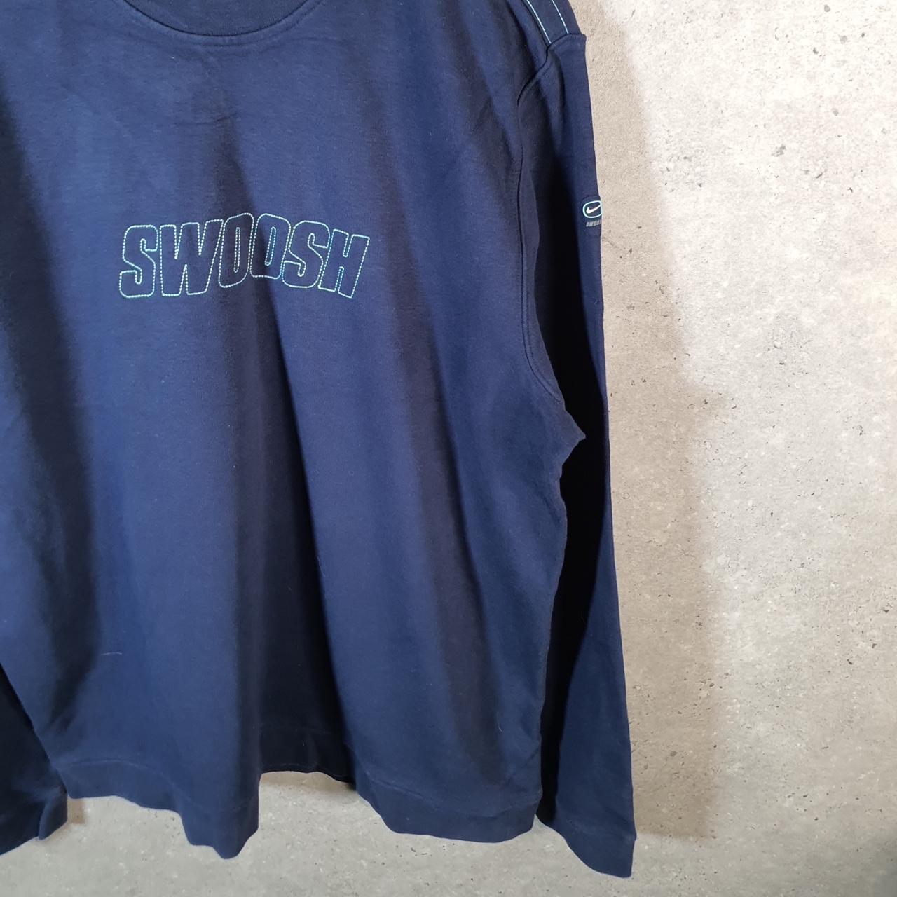 Vintage Nike 90s Embroidered Sweatshirt Men’s XL Navy Blue Swoosh Y2K Pullover