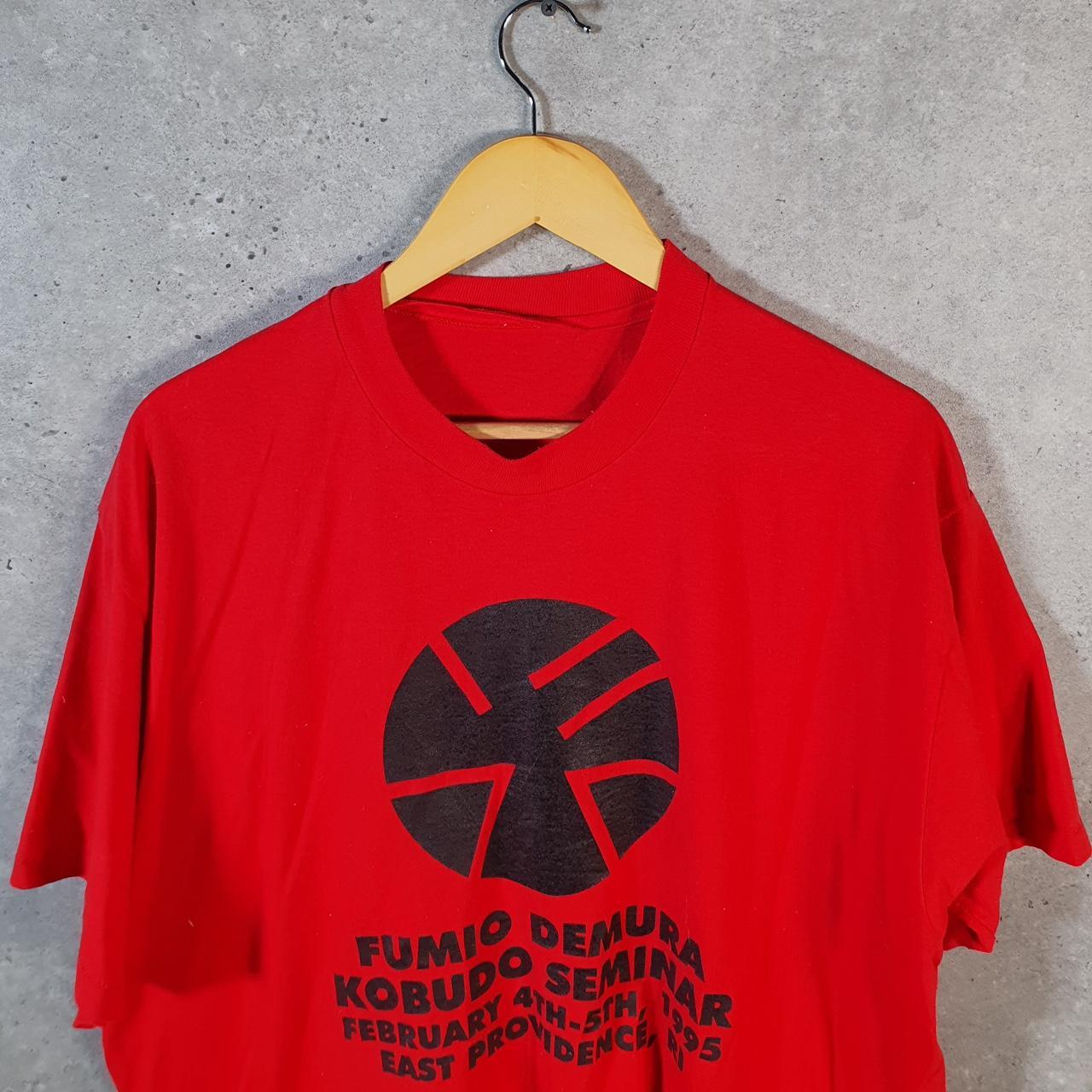 Vintage 1995 Fukui Demura Kobudo Seminar USA Single Stitch T Shirt Men’s Large Red C8992