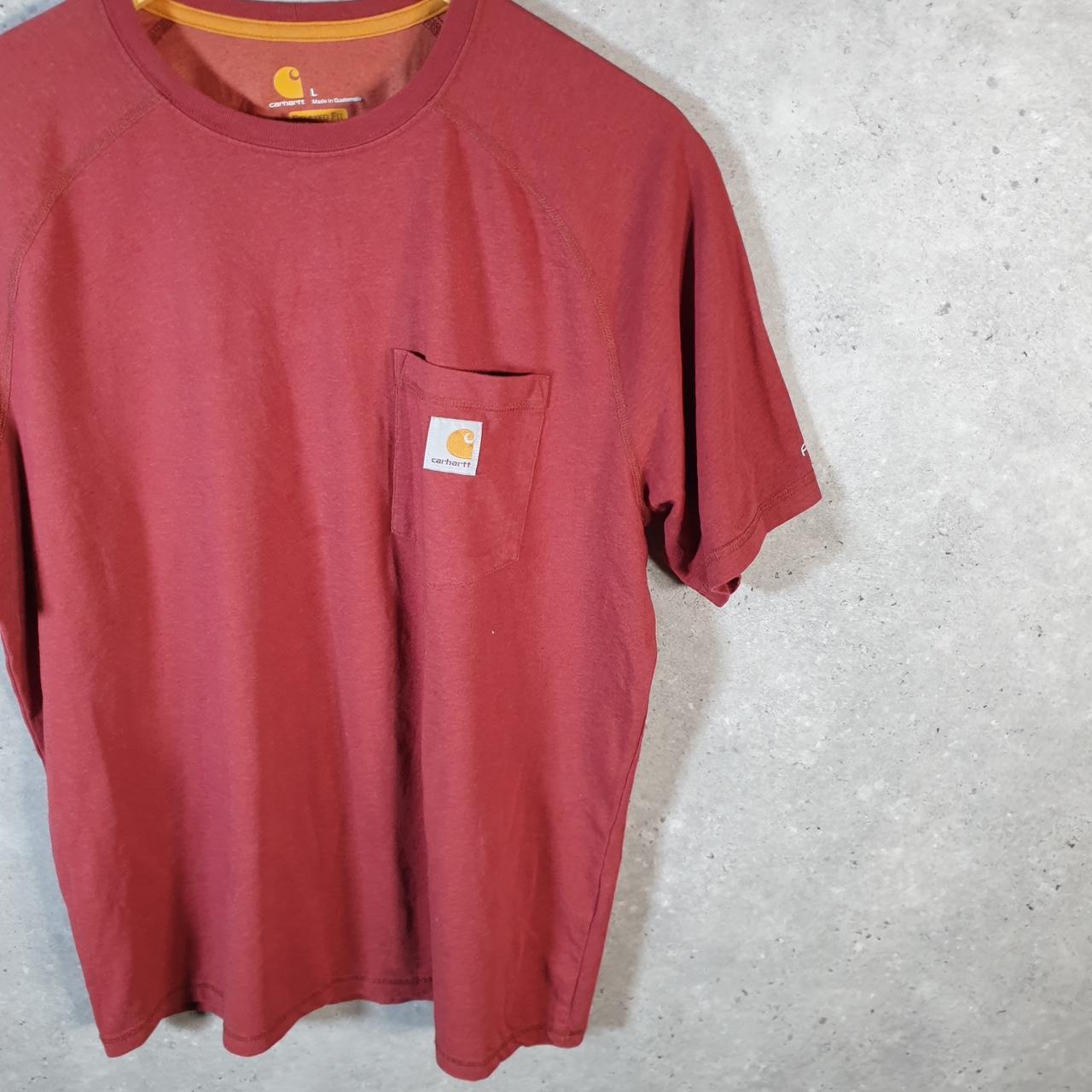 Vintage Carhartt Pocket T Shirt Men’s Large Red Workwear Chore Utility Relaxed Fit