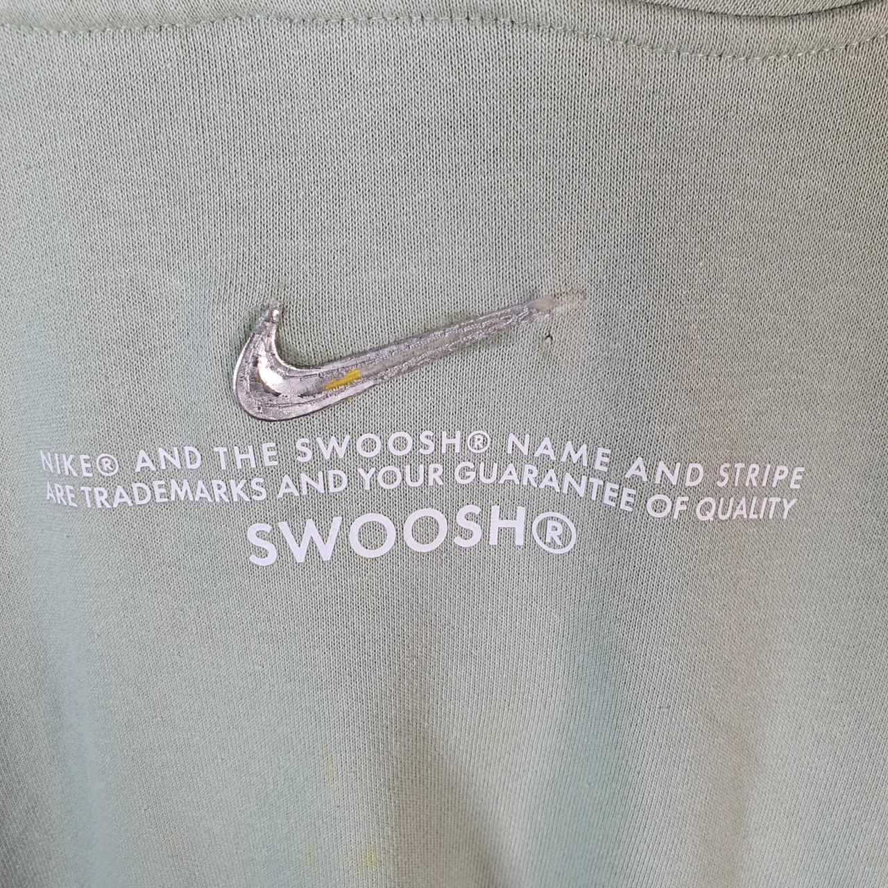 Vintage Nike Utility Army Club Hoodie Womens Medium Green Swoosh Y2K Pullover Logo