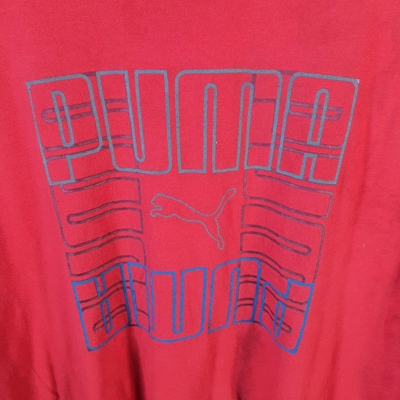 Vintage Puma Spellout T Shirt Men’s 2XL Red Logo Athletic Casual