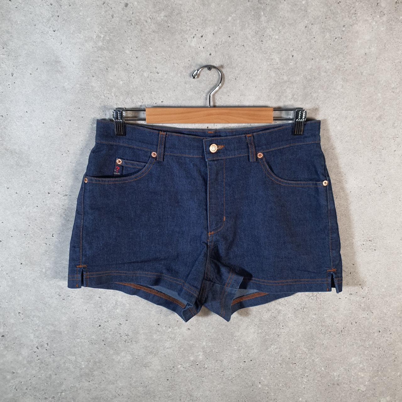 Vintage Guess Baggy Shorts Jorts Cargo Mens W31 Blue Denim Relaxed Fit Cargo