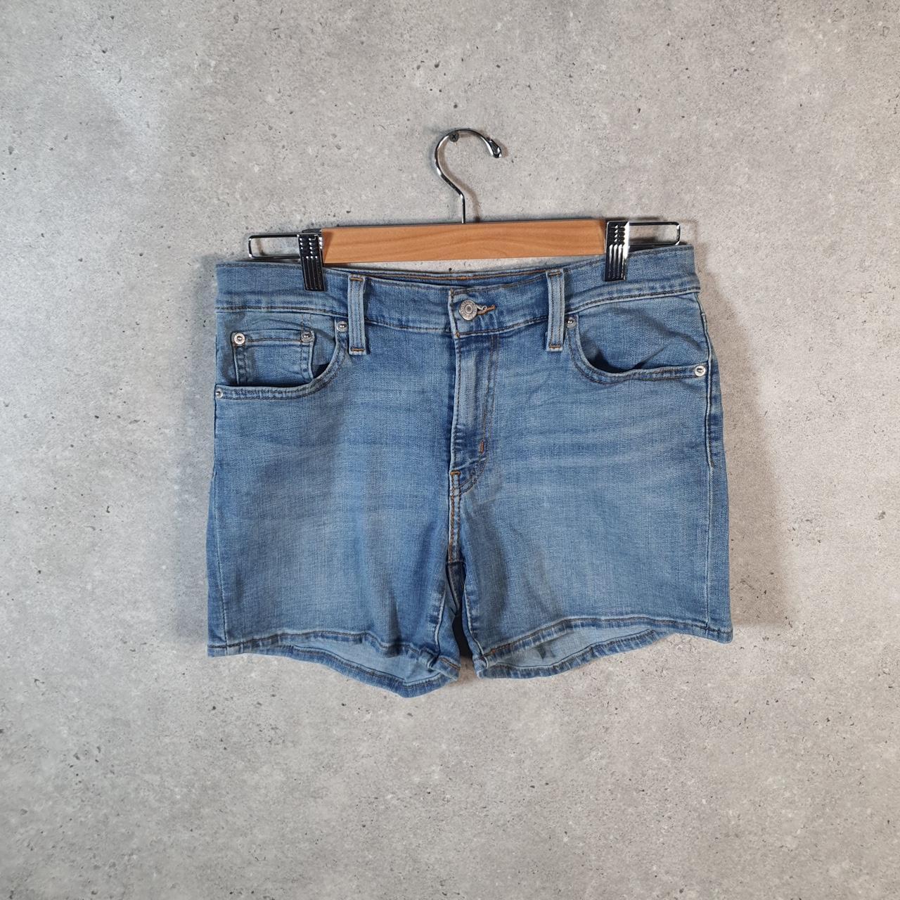Vintage Levi’s Baggy Shorts Jorts Cargo Womens W29 Blue Relaxed Denim