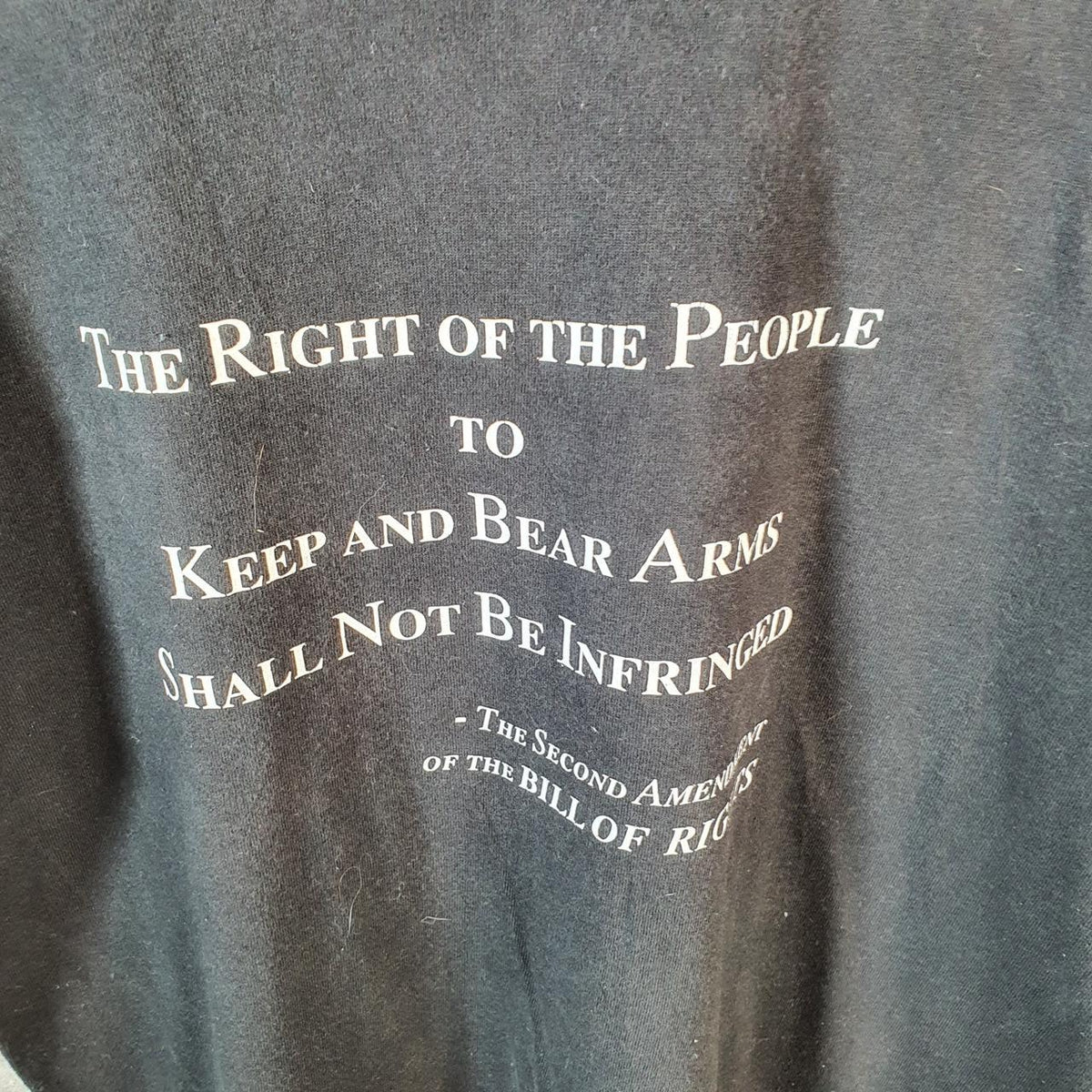 Vintage Fruit of the Loom Second Ammendment 90s USA Single Stitch T Shirt Men’s Large Black C9468