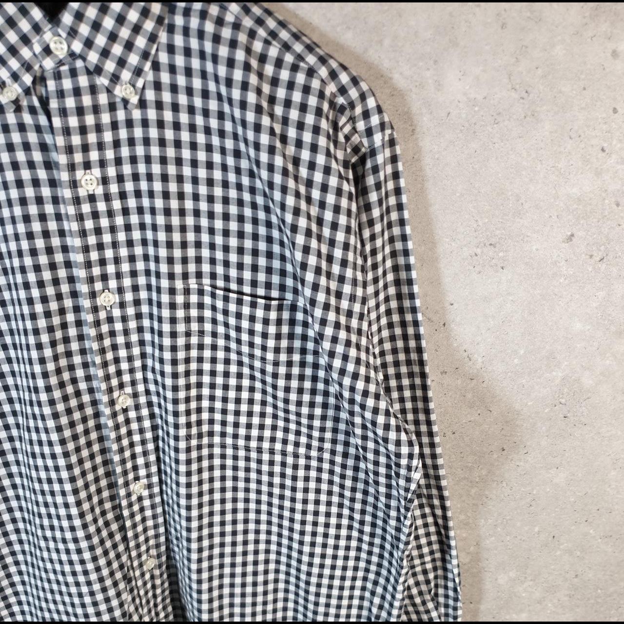 Vintage Ralph Lauren Button Down Shirt Men’s Small Grey Checkered Blake Cotton