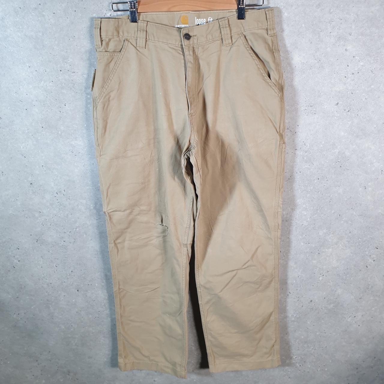 Vintage Carhartt Carpenter Trousers Mens W33 L30 Brown Loose Fit Workwear USA