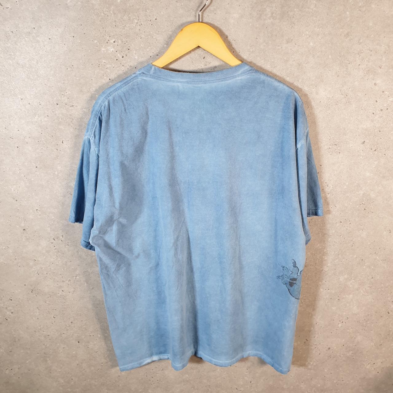 Vintage Disney Land Trouble Maker T Shirt Men’s XL Blue Logo Graphic Cartoon