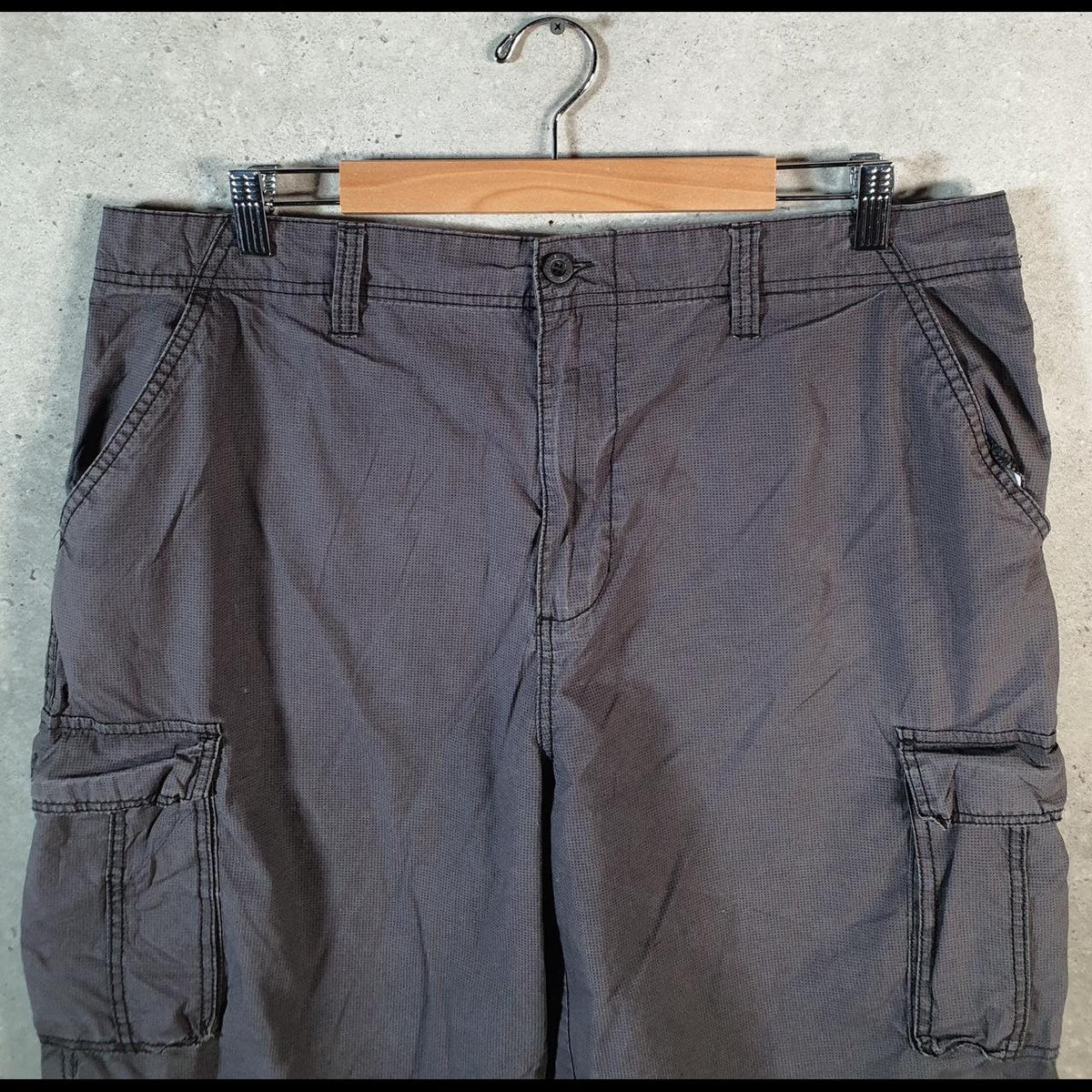 Vintage Beverley Hills Polo Club Chino Shorts Jorts Cargo Men’s W38 Grey Baggy Cotton A4467