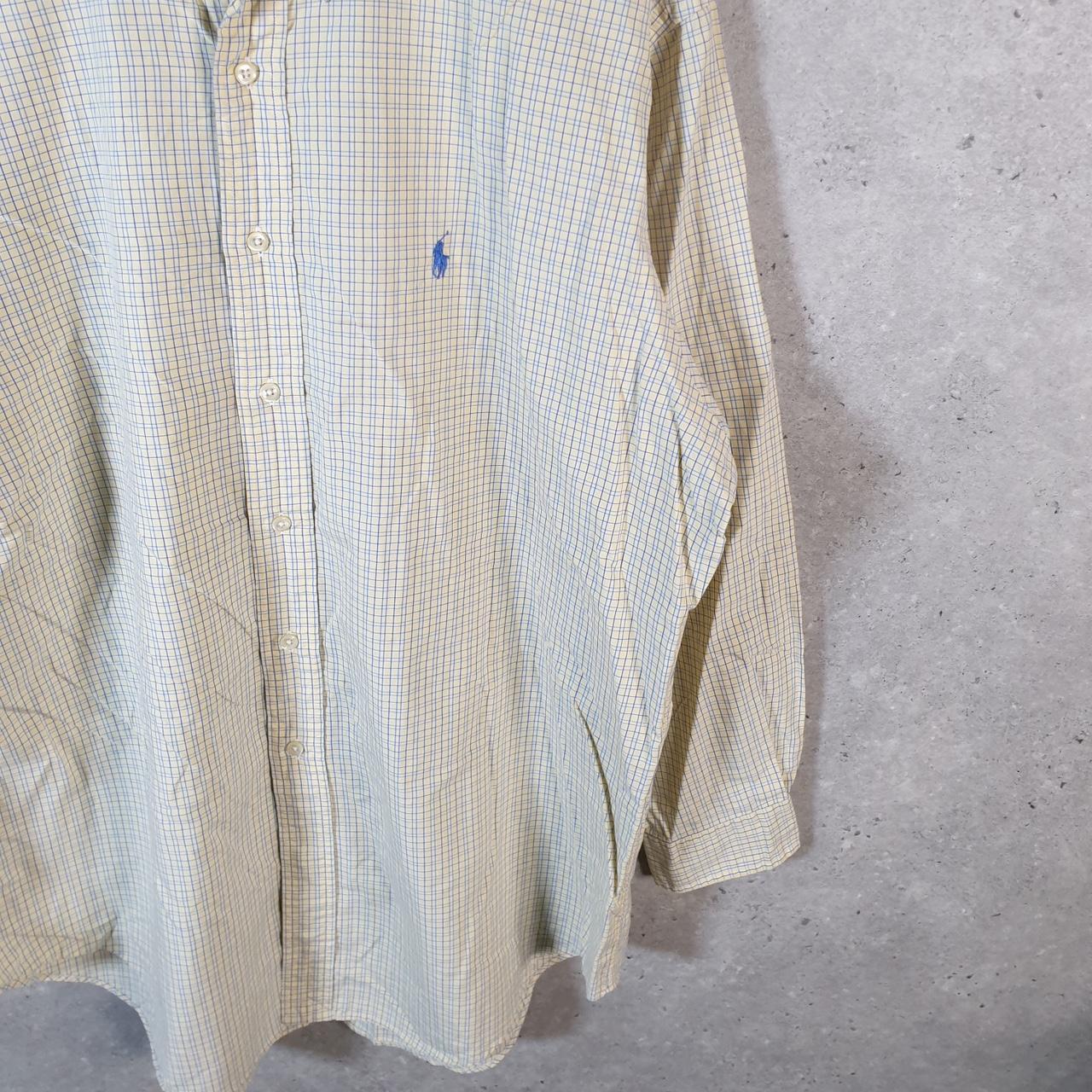 Vintage Ralph Lauren Button Down Shirt Men’s XL Classic Fit Checkered Pony Cotton