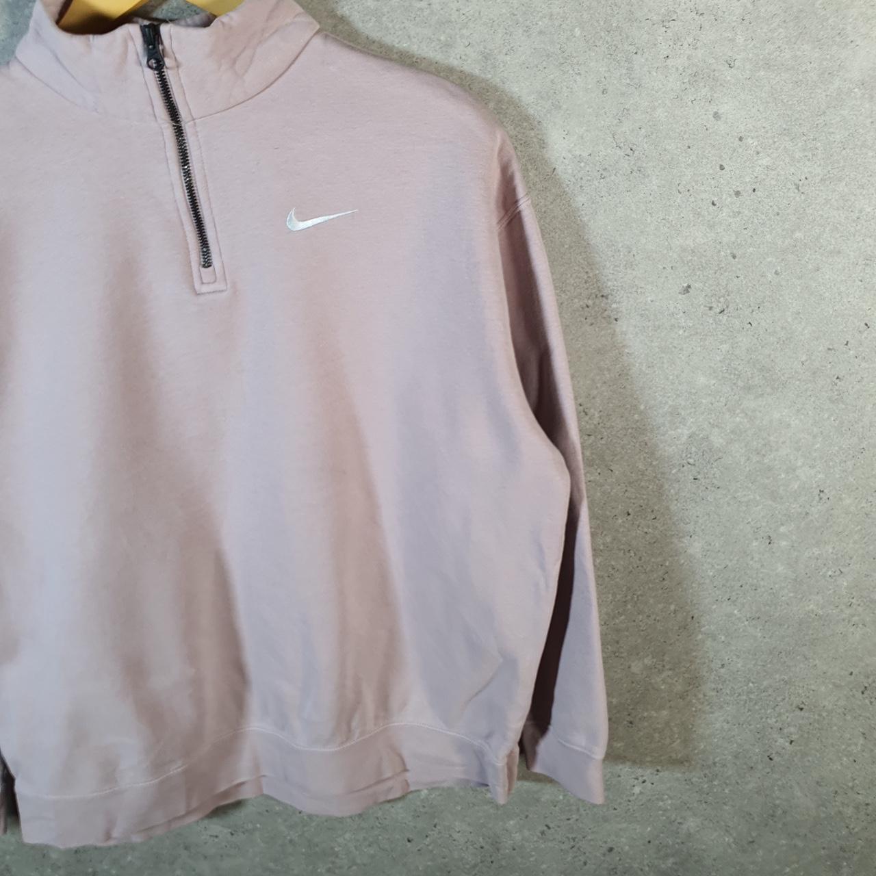 Vintage Nike Embroidered 1/4 Zip Sweatshirt Men’s XS Pink Swoosh Y2K Pullover