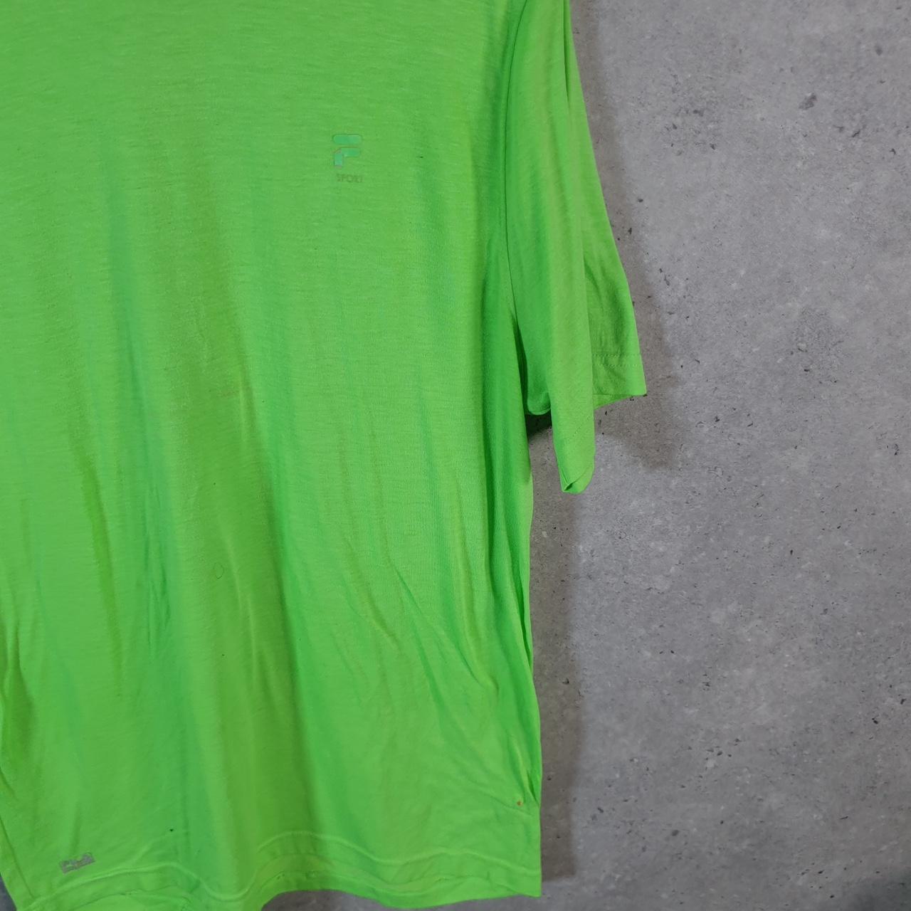 Vintage Fila Spellout T Shirt Men’s Small Green Logo Athletic Casual