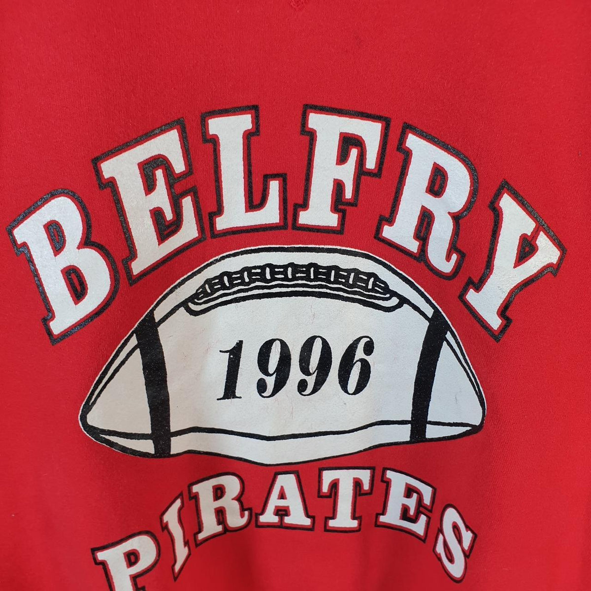 Vintage Russell Athletic Belfry Pirates 1996 USA Sweatshirt Men’s Large Red Pullover