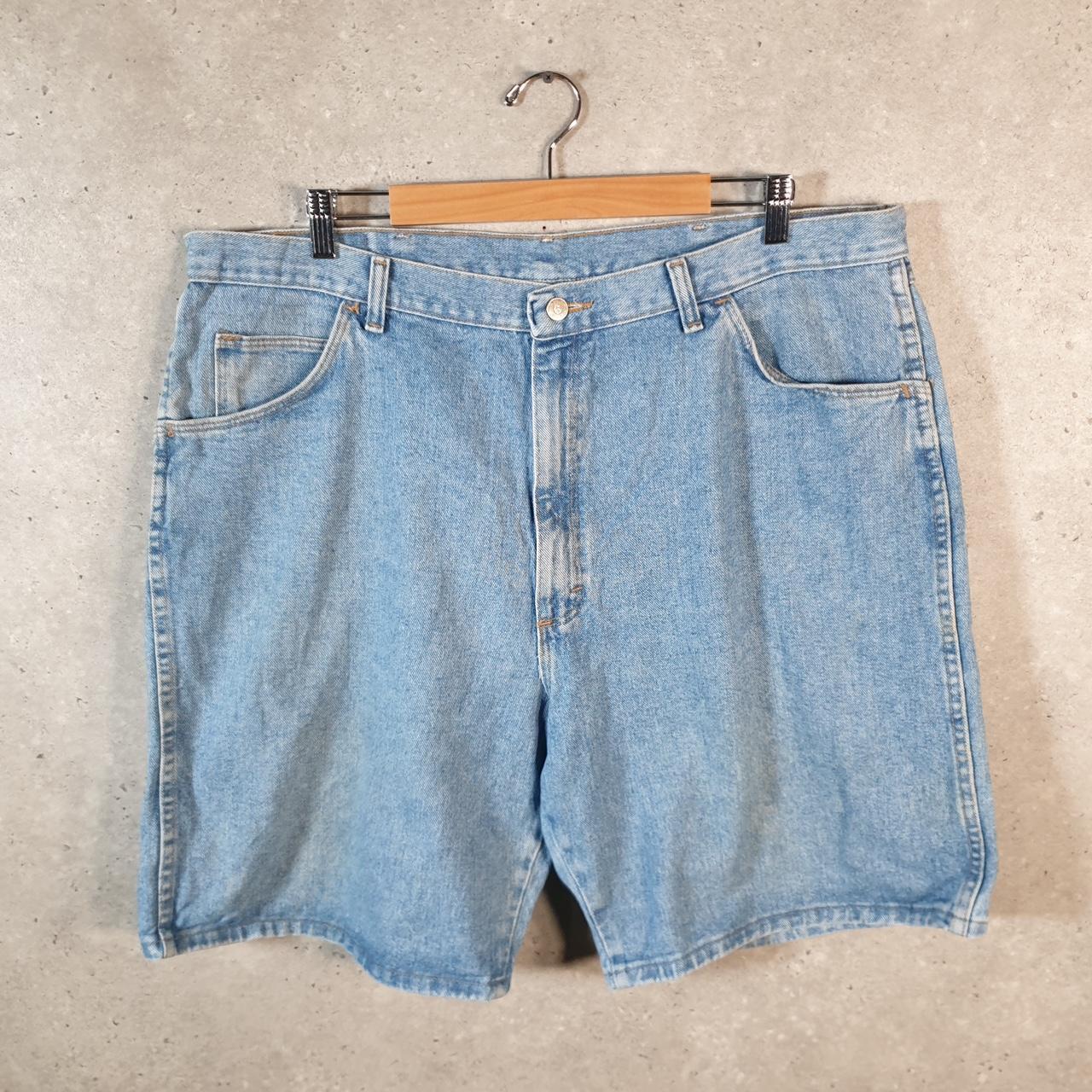Vintage Wrangler Denim Shorts Jorts Cargo Men’s W40 Blue Baggy Cotton