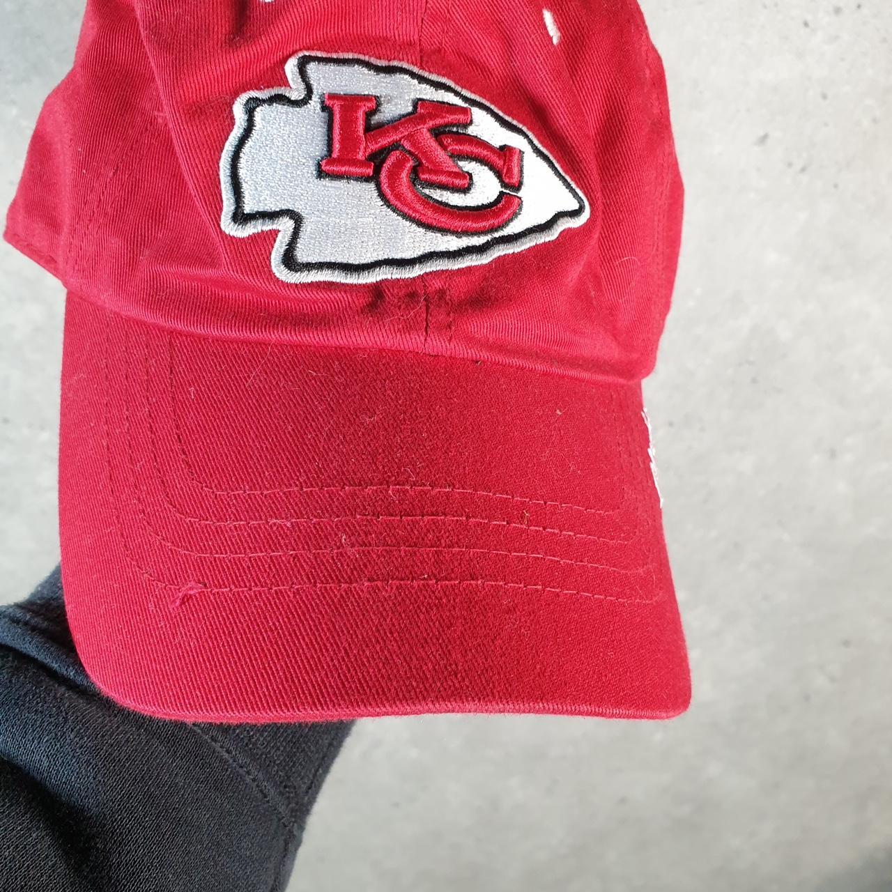 Vintage NFL Kansas City Chiefs Adjustable Cap Womens USA Spellout Athletic C8521