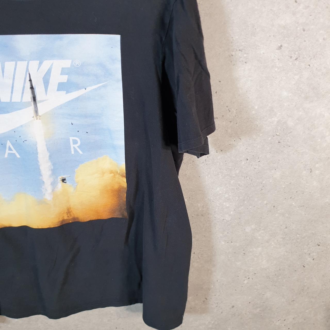 Vintage Nike Air Rocket Spellout T Shirt Men’s Large Black Logo Swoosh Athletic