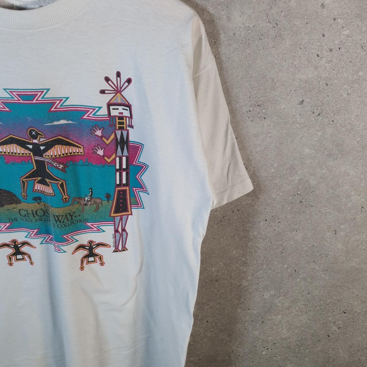 Vintage HL Miller 1993 Ghost Way Tony Hillerman USA Single Stitch T Shirt Men’s Large White