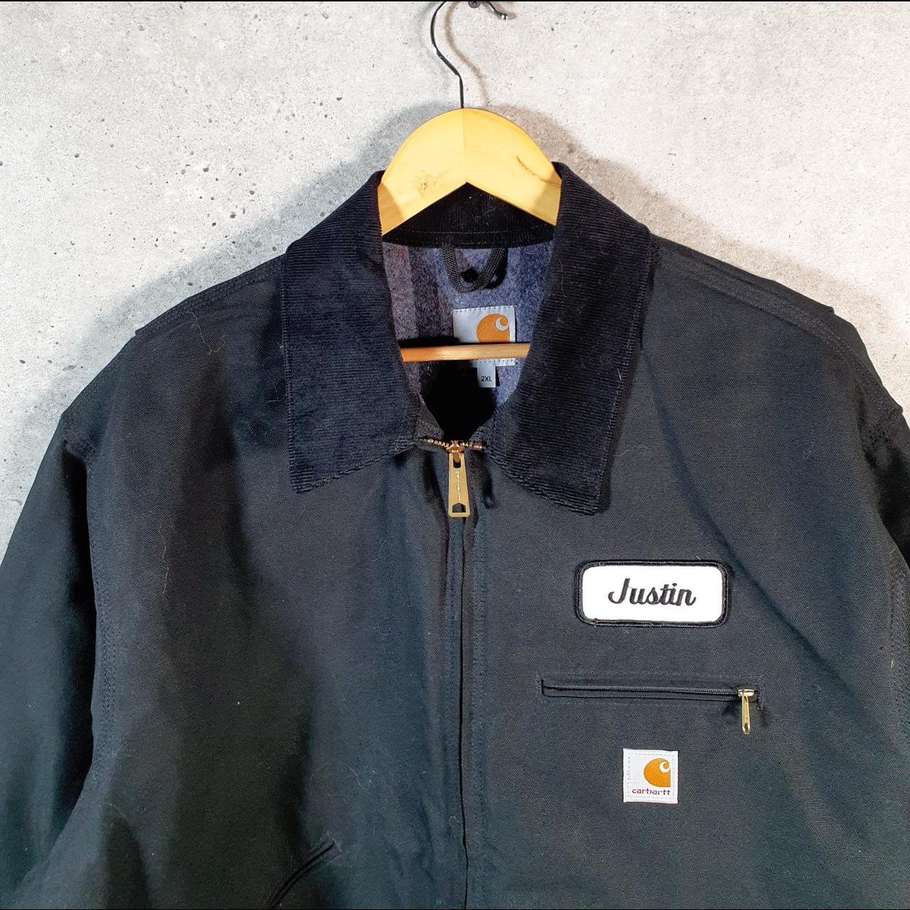 Vintage Carhartt Detroit Jacket Men’s 2XL Black J001 BLK Workwear Canvas USA Big Fish Vintage