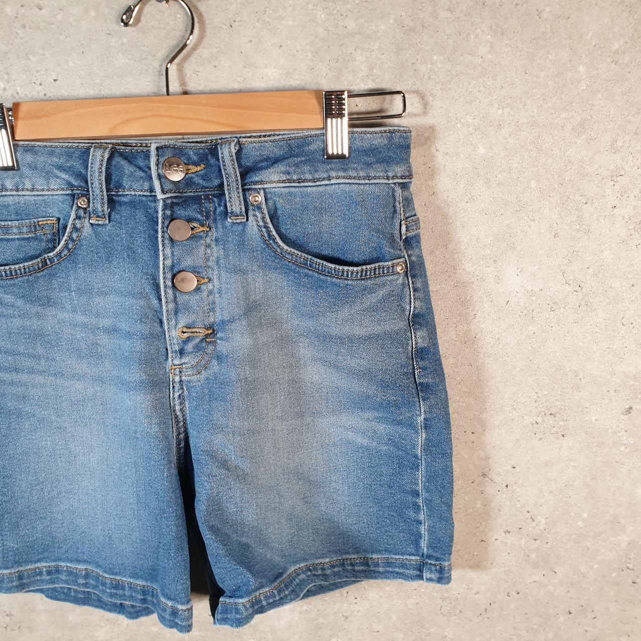 Vintage Lee Baggy Shorts Jorts Cargo Womens W28 Blue Relaxed Denim