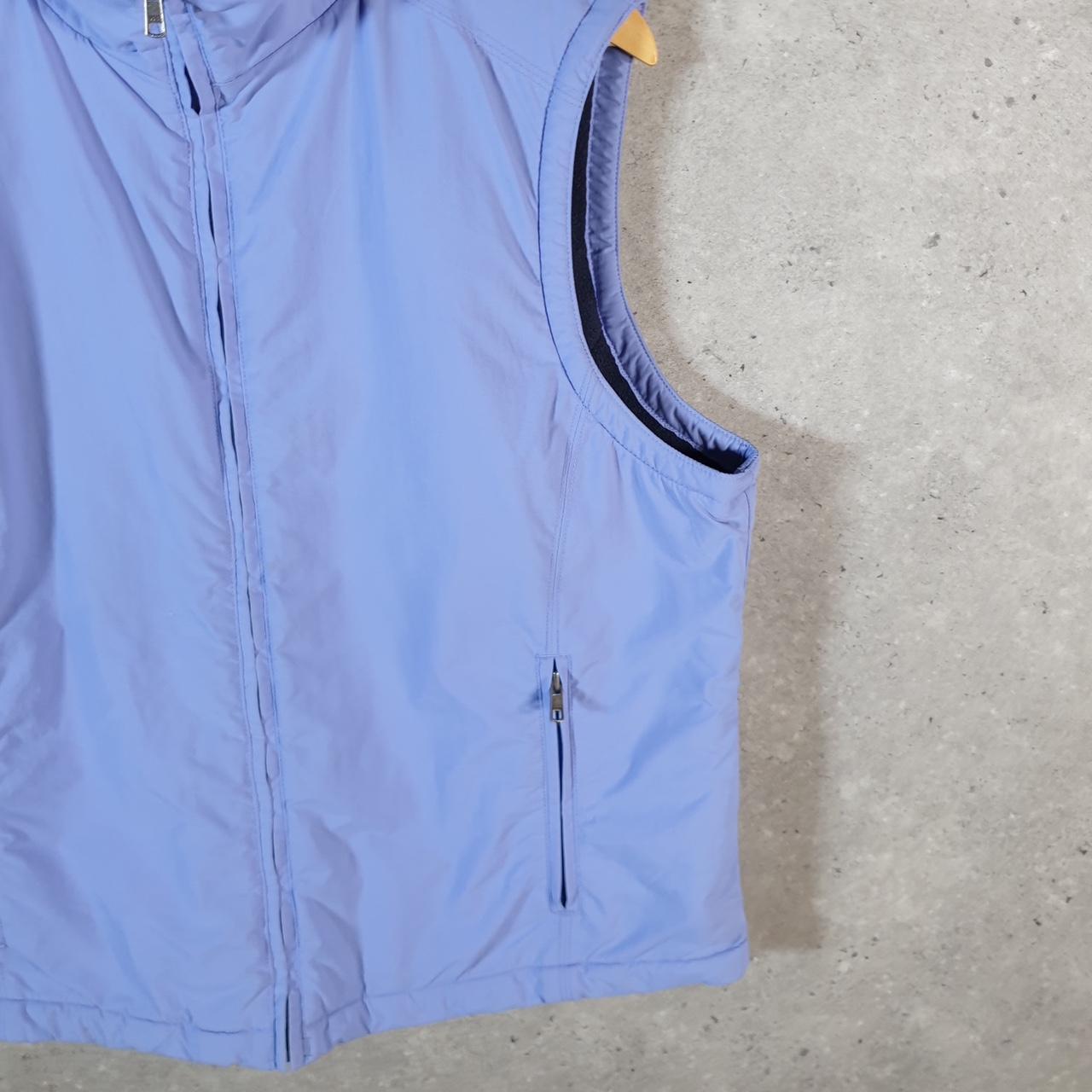 Vintage L.L. Bean Gilet Vest Jacket Womens Large Blue Waterproof Shell