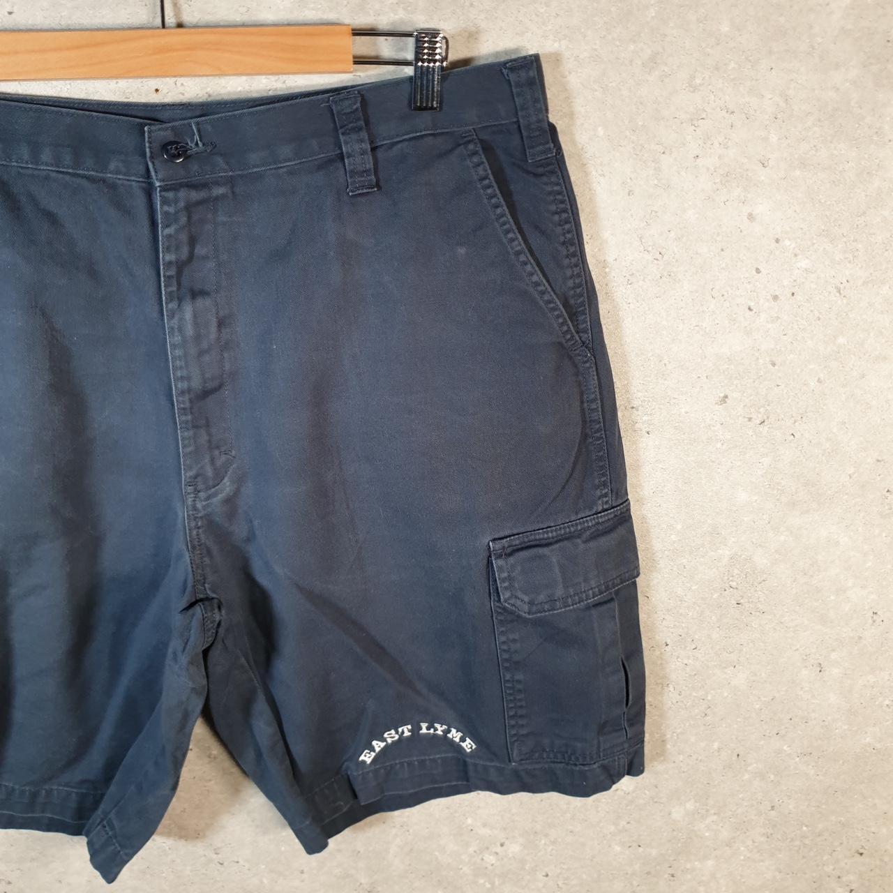 Vintage Dickies Flex Baggy Chino Shorts Jorts Cargo Mens W38 Navy Blue Relaxed Fit