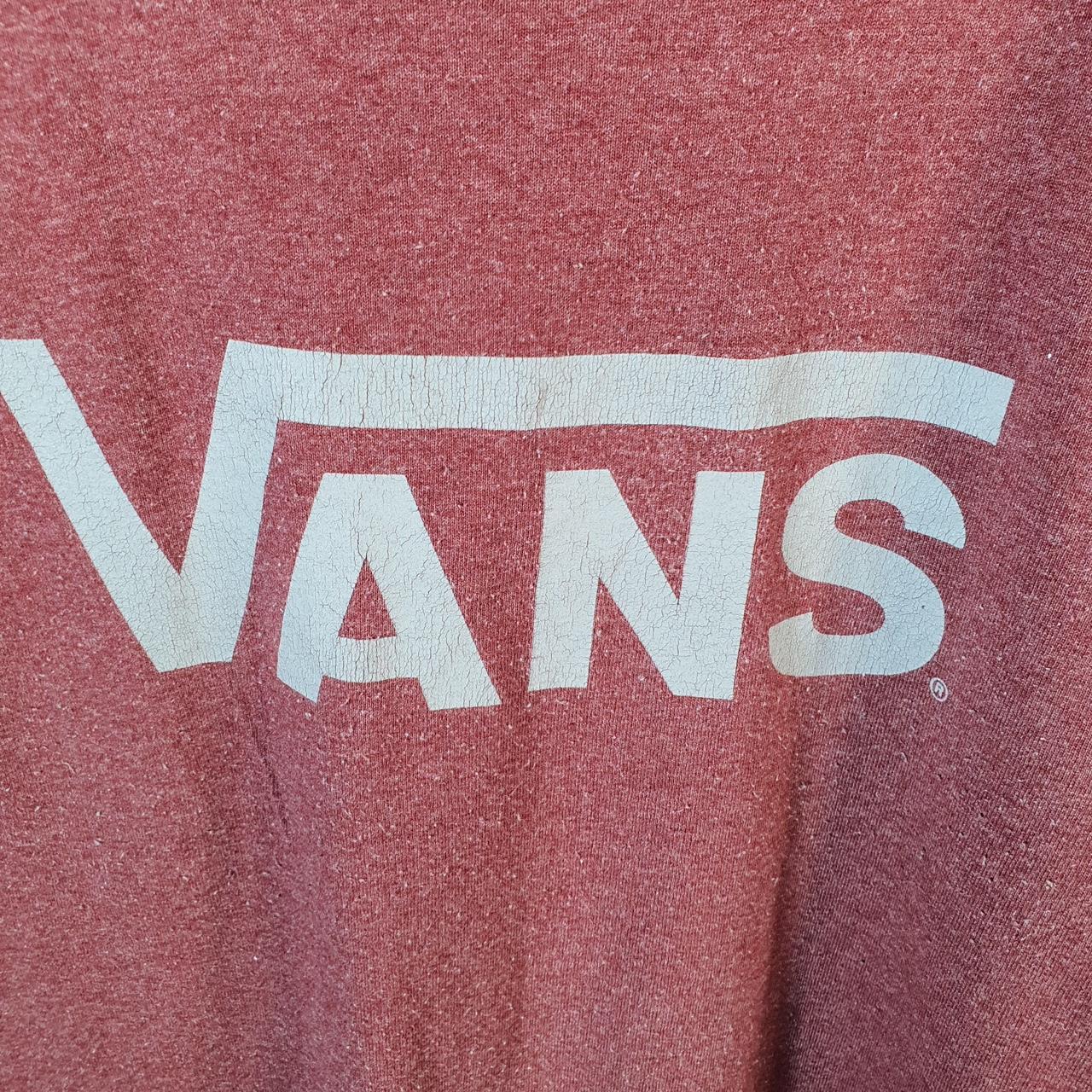 Vintage Vans Off the Wall Spellout T Shirt Men’s Small Burgundy Classic Fit Casual