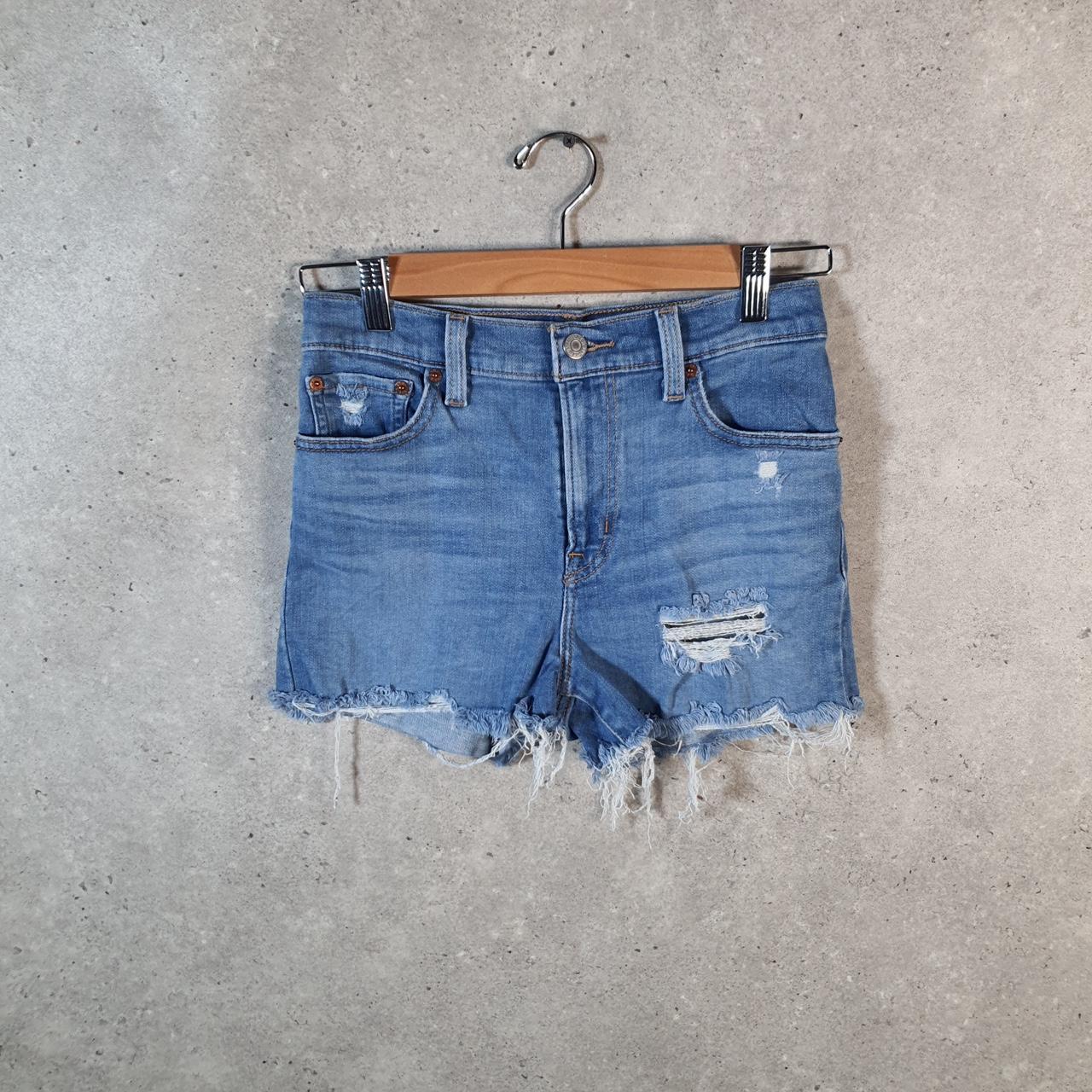Vintage Levi’s Cut Off Shorts Jorts Cargo Womens W26 Blue Relaxed Denim