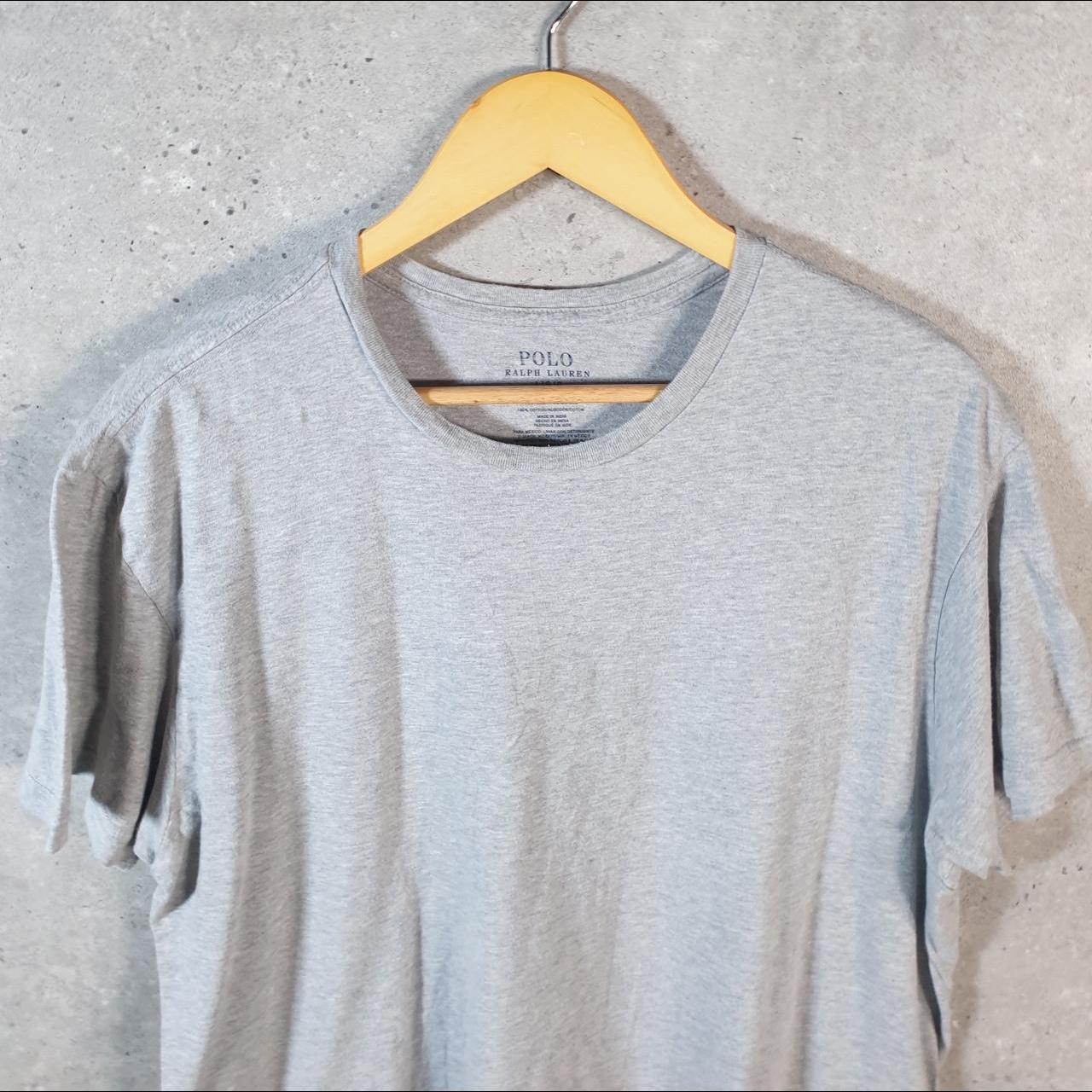 Vintage Ralph Lauren Polo T Shirt Men’s Large Grey Embroidered Classic Fit Pony C9062