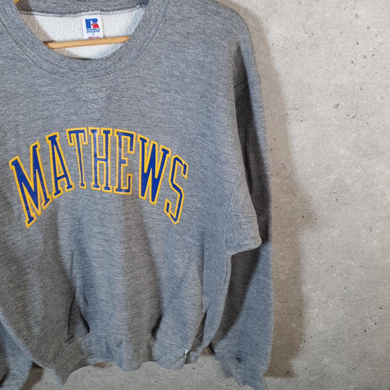 Vintage Russell Athletic Matthew’s USA Sweatshirt Men’s Medium Grey Pullover
