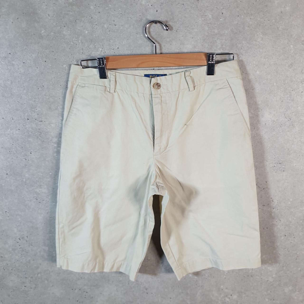 Vintage Ralph Lauren Polo Shorts Jorts Chino Cargo Womens W30 Beige Baggy Cotton