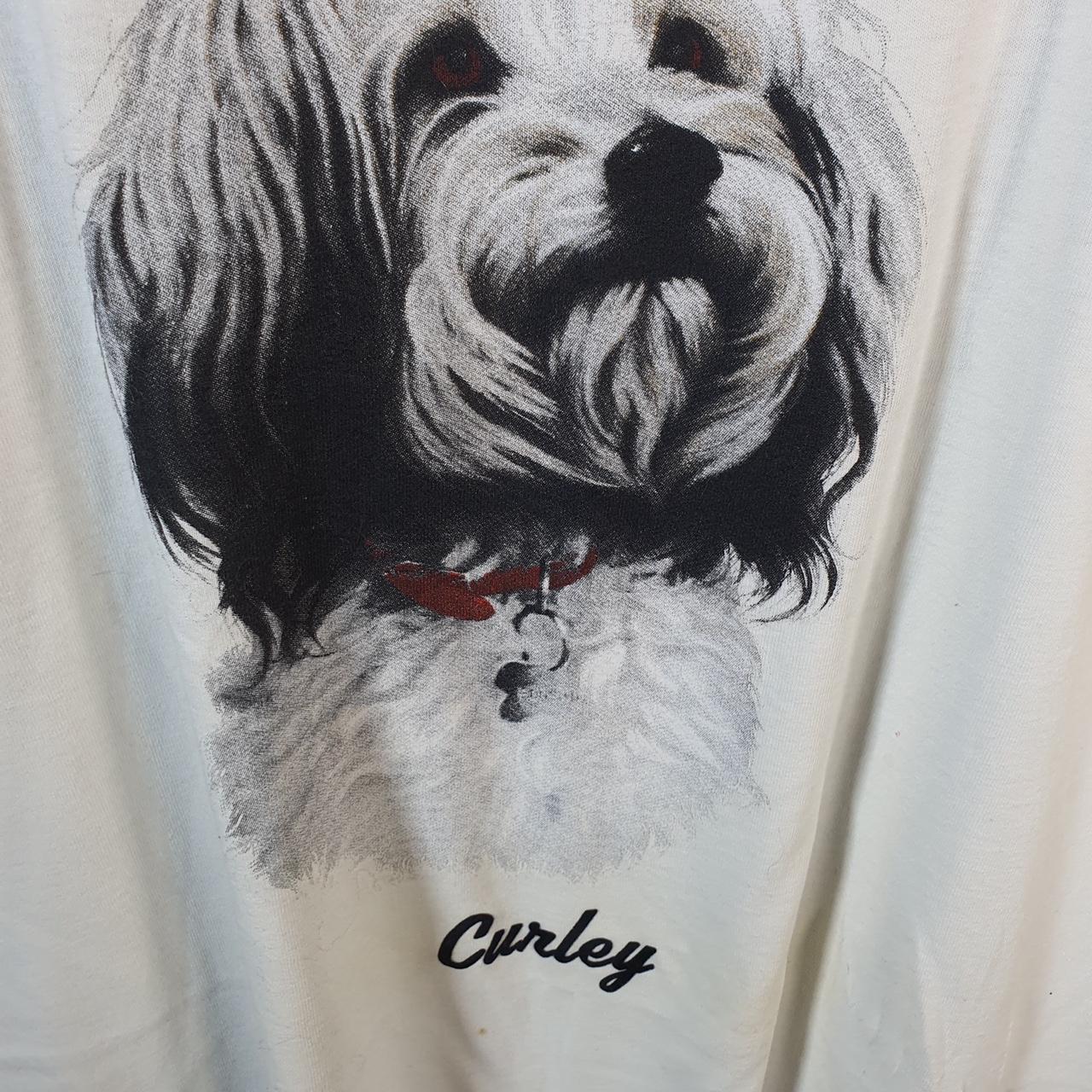 Vintage Anvil Curley Dog 90s USA Single Stitch T Shirt Men’s XL White