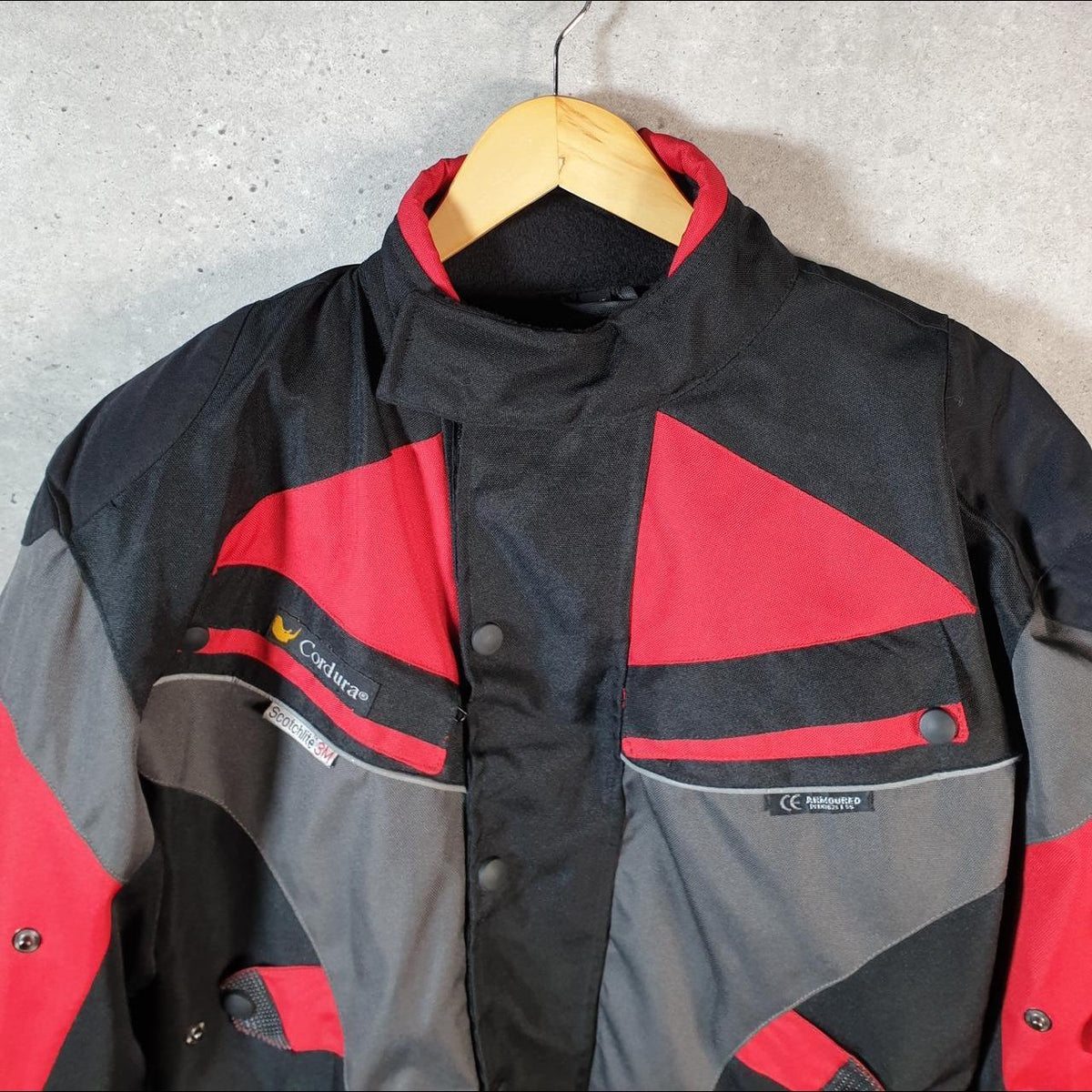 Vintage Rayven Motorcycle Jacket Womens XL Grey Armoured Padded Shoulder Elbows