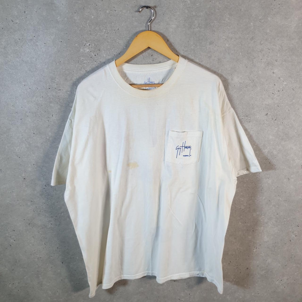 Vintage Guy Harvey Semper Fi Dog USA Y2K T Shirt Men’s White 2XL Graphic Logo