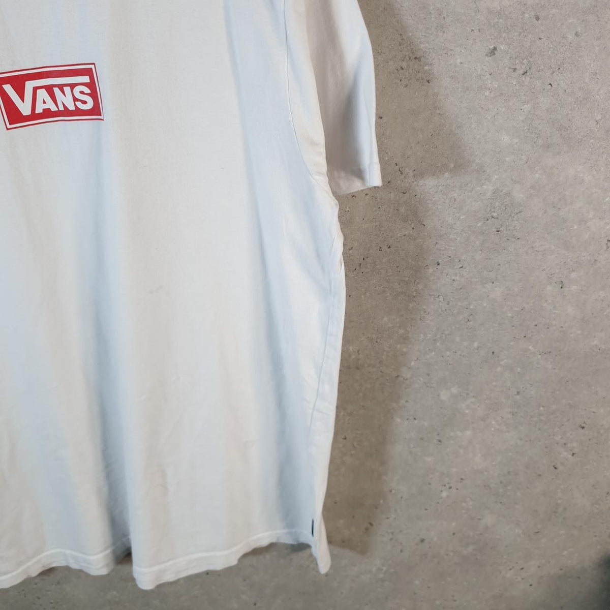 Vintage Vans Off the Wall Spellout T Shirt Men’s Large White Classic Fit Athletic Casual