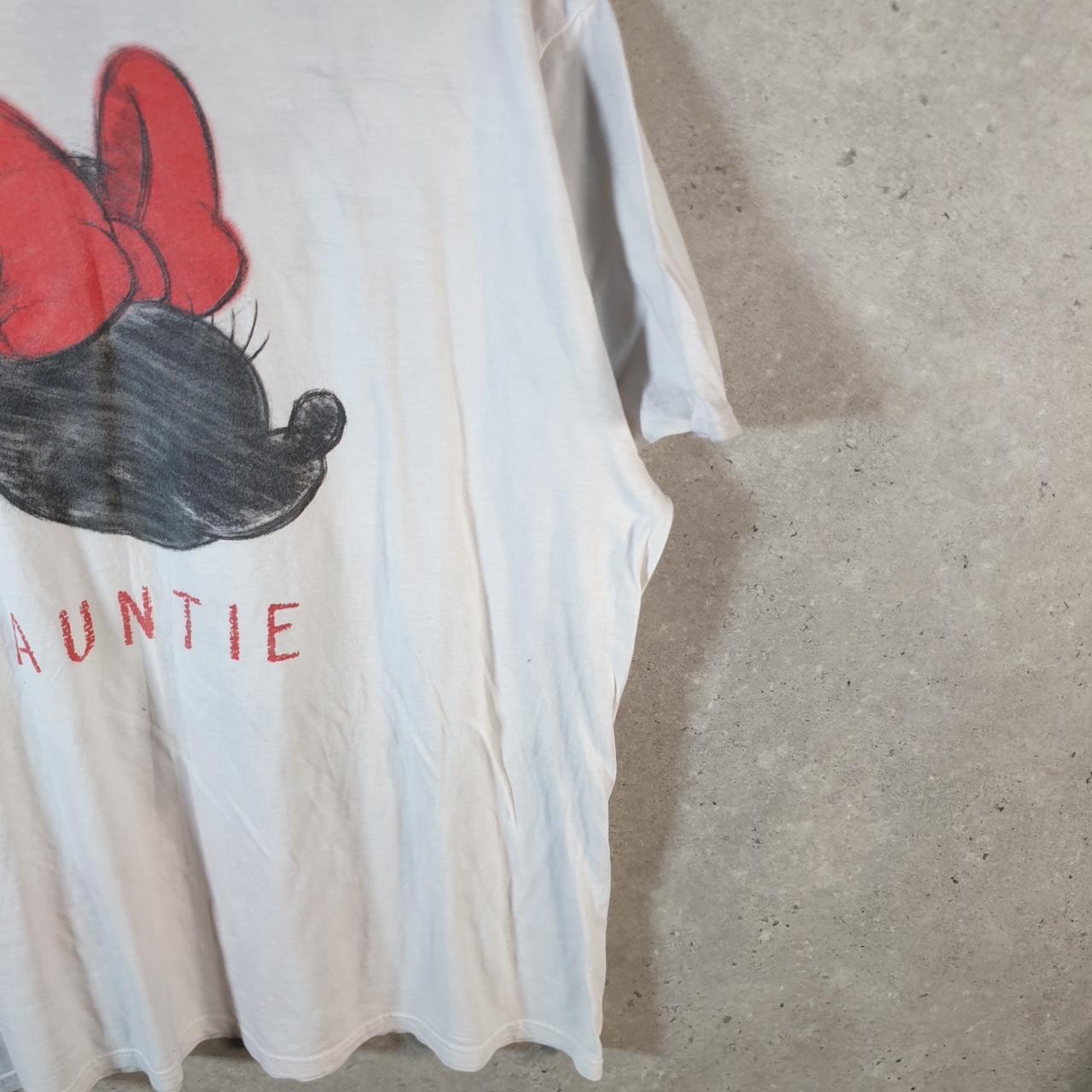 Vintage Disney Land Mickey Mouse T Shirt Auntie Womens  2XL White Graphic Cartoon