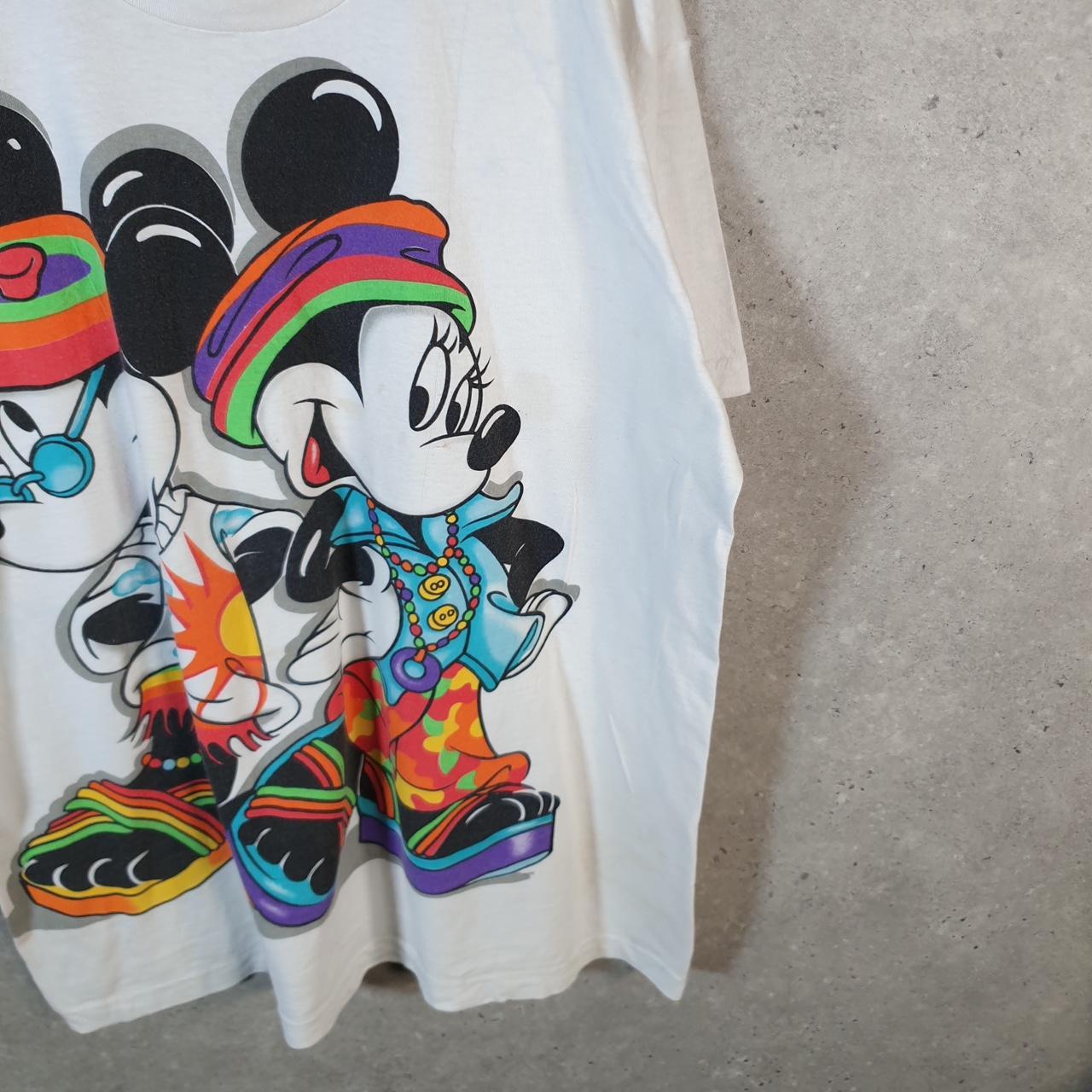 Vintage Mickey Mouse Graphic 90s USA Single Stitch T Shirt Men’s XL White