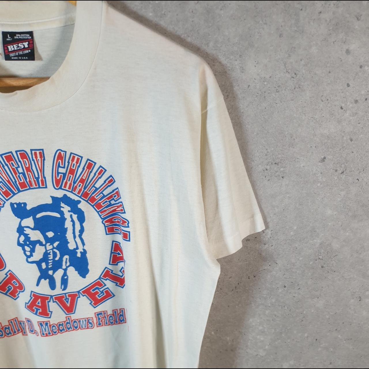 Vintage Fruit of the Loom Sally D Meadows Field 90s USA Single Stitch T Shirt Men’s Large White